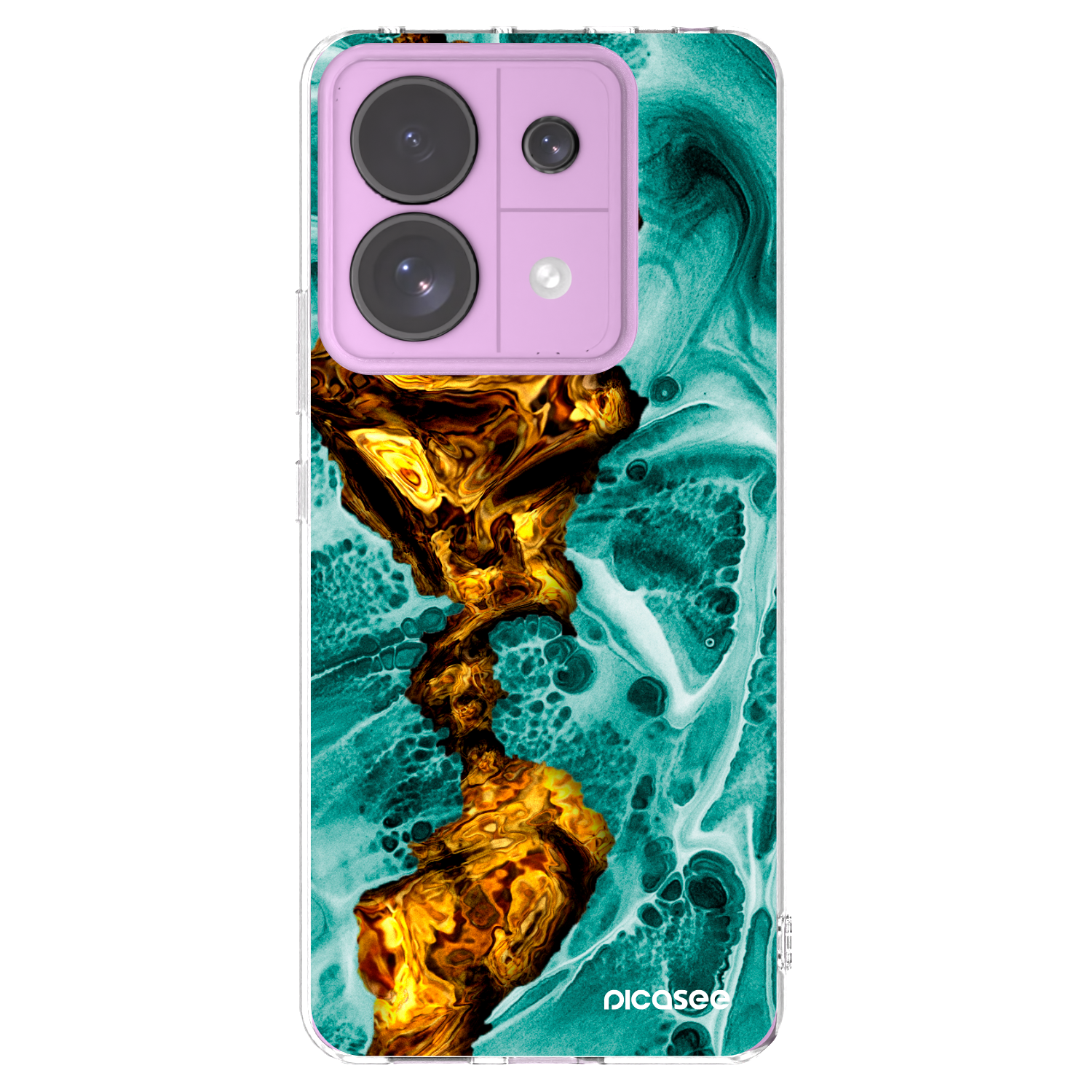 Picasee silikonska prozirna maskica za Xiaomi Redmi Note 13 Pro 5G - Goldsky