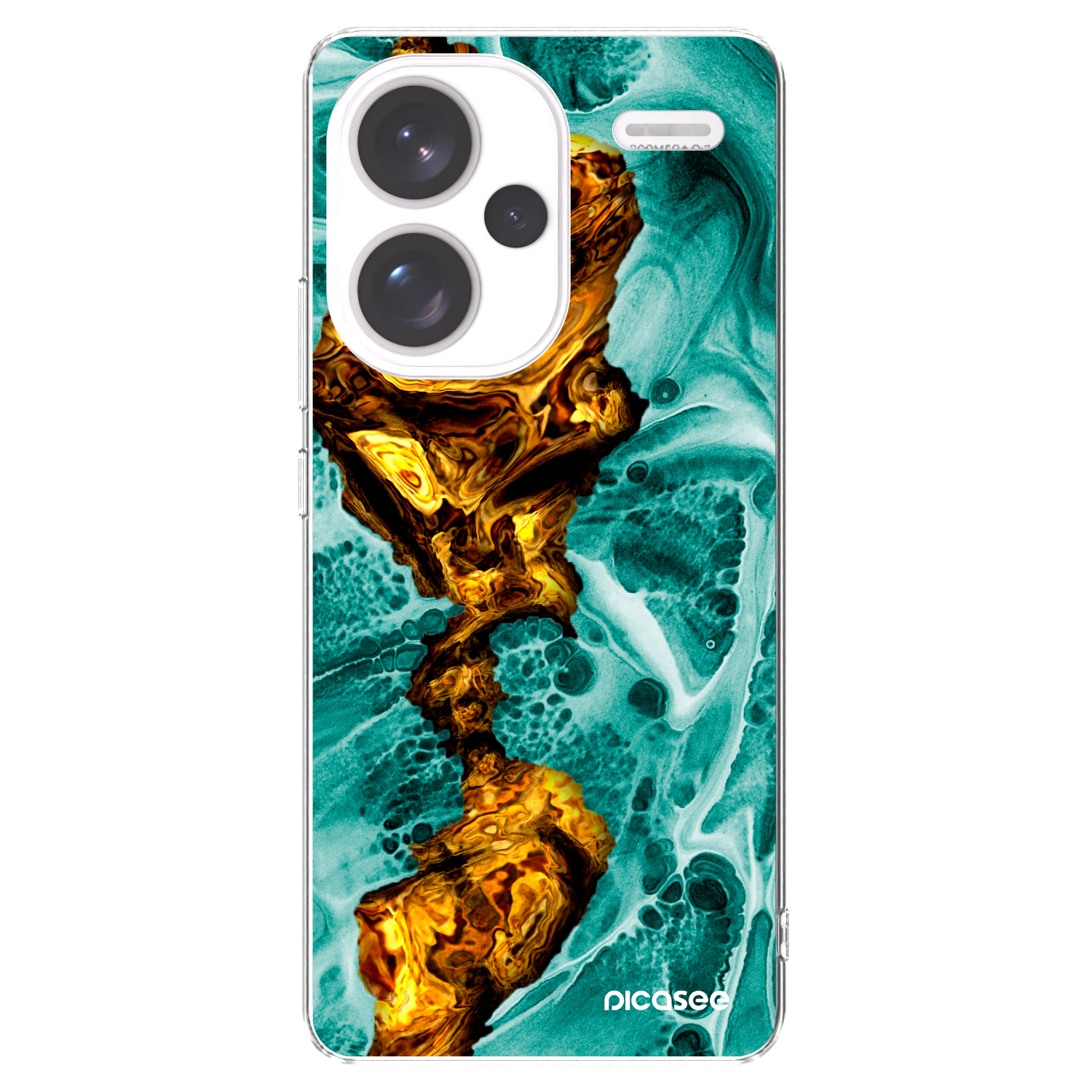 Picasee silikonska prozirna maskica za Xiaomi Redmi Note 13 Pro+ 5G - Goldsky