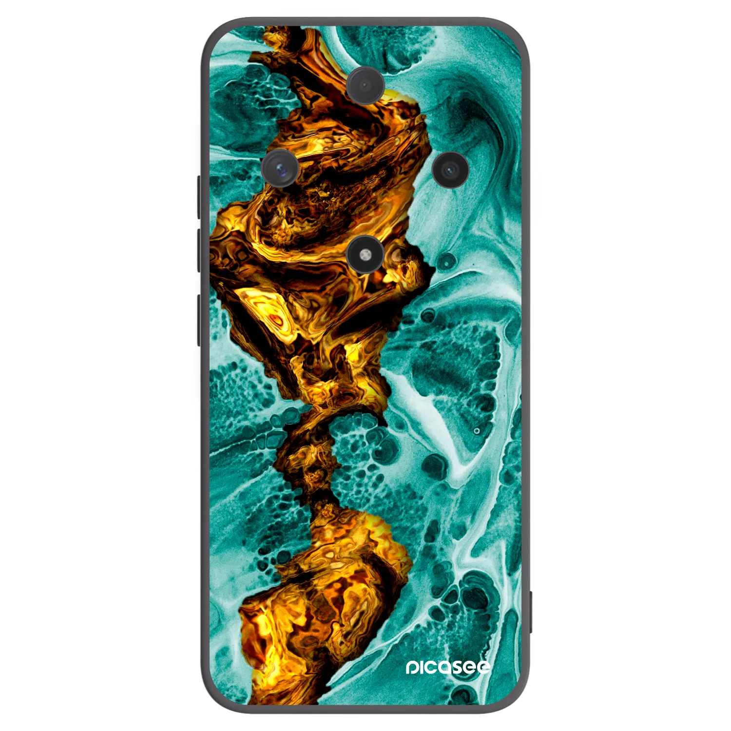 Picasee crna silikonska maskica za Honor Magic6 Lite 5G - Goldsky