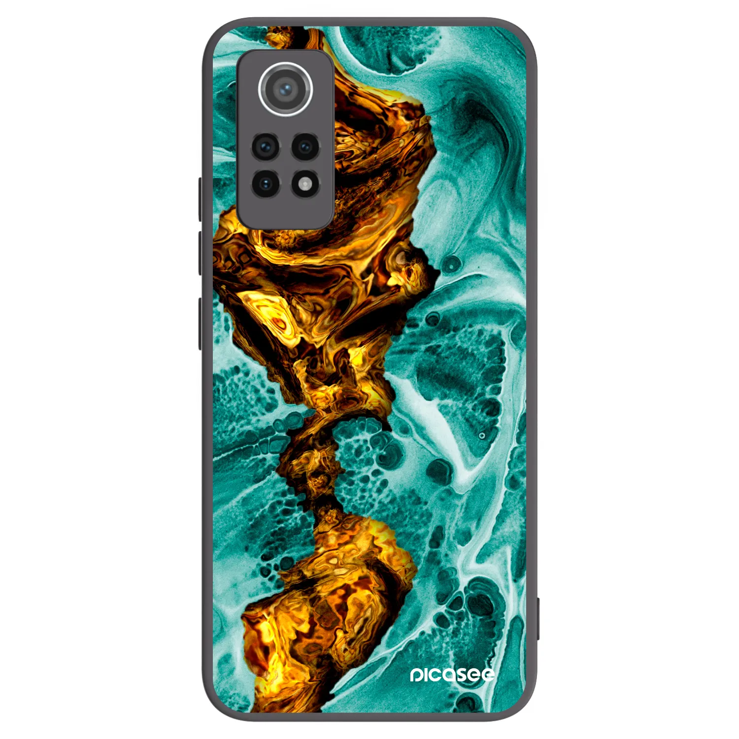 Picasee crna silikonska maskica za Xiaomi Redmi Note 12 Pro 4G - Goldsky