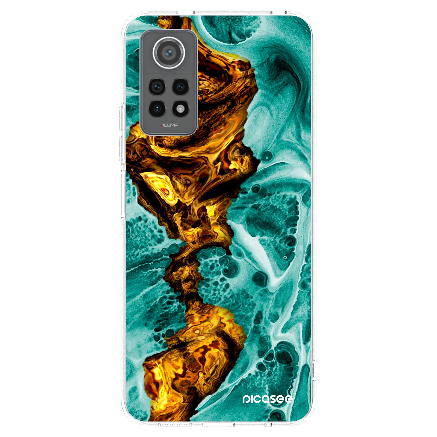 Picasee silikonska prozirna maskica za Xiaomi Redmi Note 12 Pro 4G - Goldsky