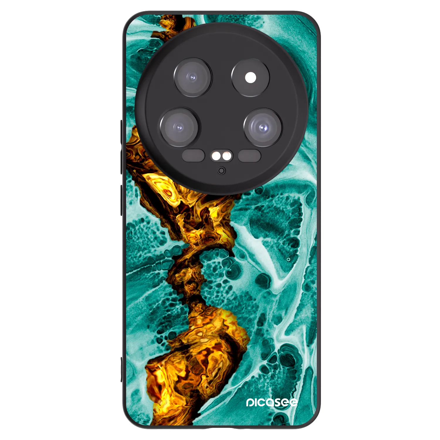 Picasee crna silikonska maskica za Xiaomi 14 Ultra - Goldsky