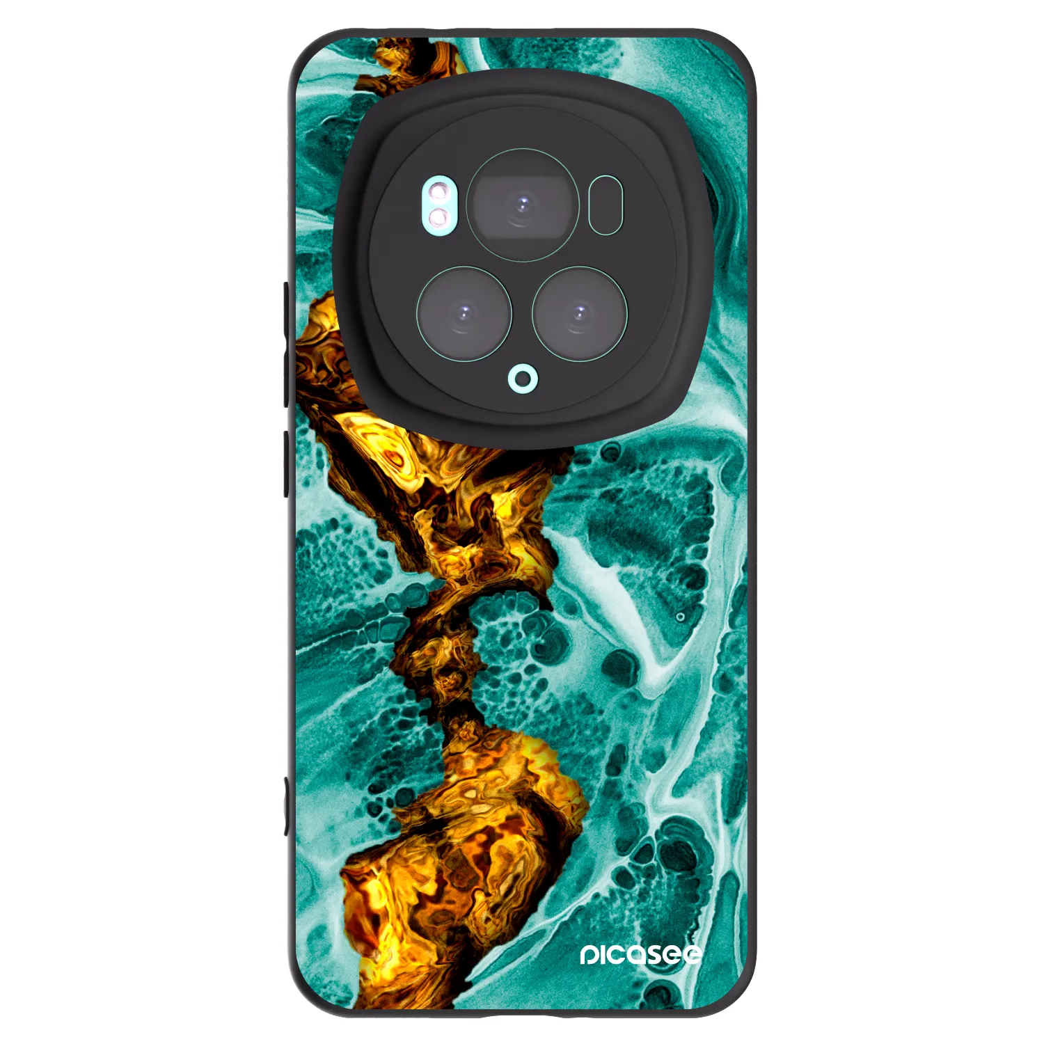 Picasee crna silikonska maskica za Honor Magic6 Pro - Goldsky