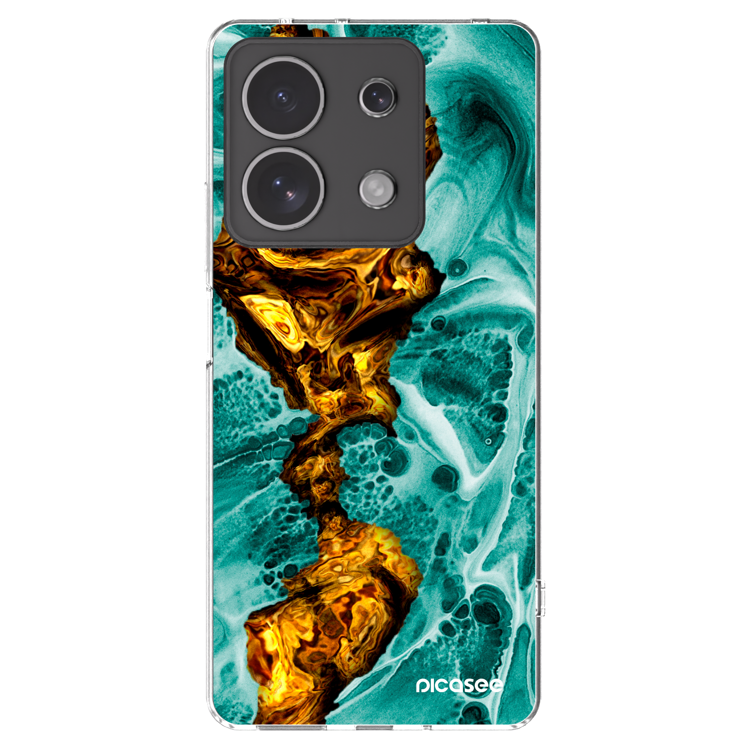 Picasee silikonska prozirna maskica za Xiaomi Redmi Note 13 4G - Goldsky