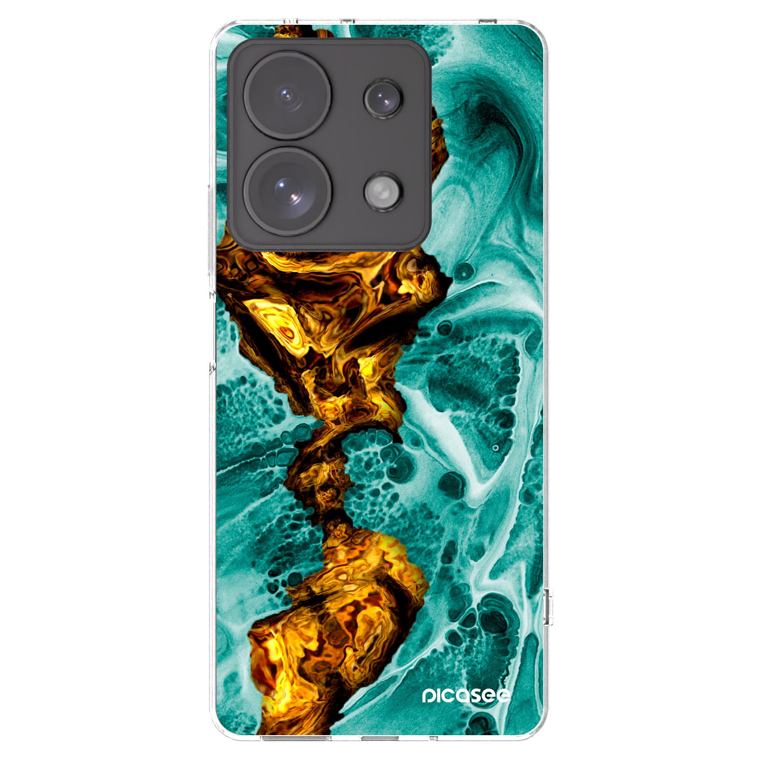 Picasee silikonska prozirna maskica za Xiaomi Redmi Note 13 Pro 4G - Goldsky