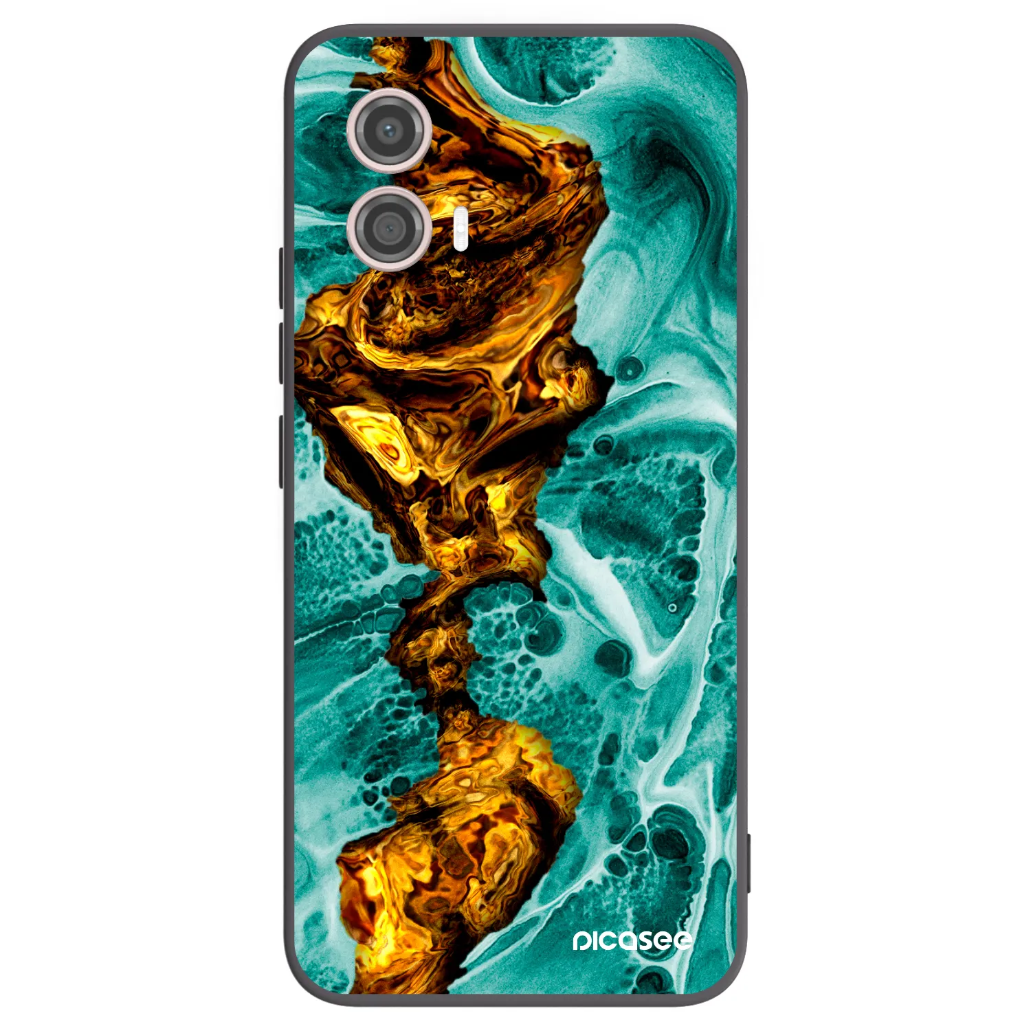 Picasee crna silikonska maskica za Motorola Moto G53 5G - Goldsky