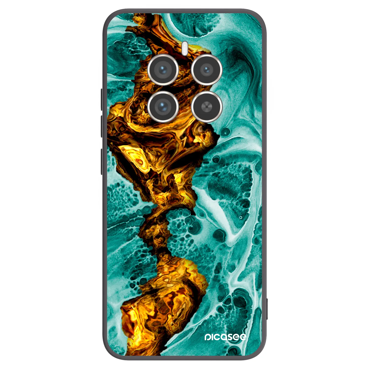 Picasee crna silikonska maskica za Realme 12 Pro 5G - Goldsky