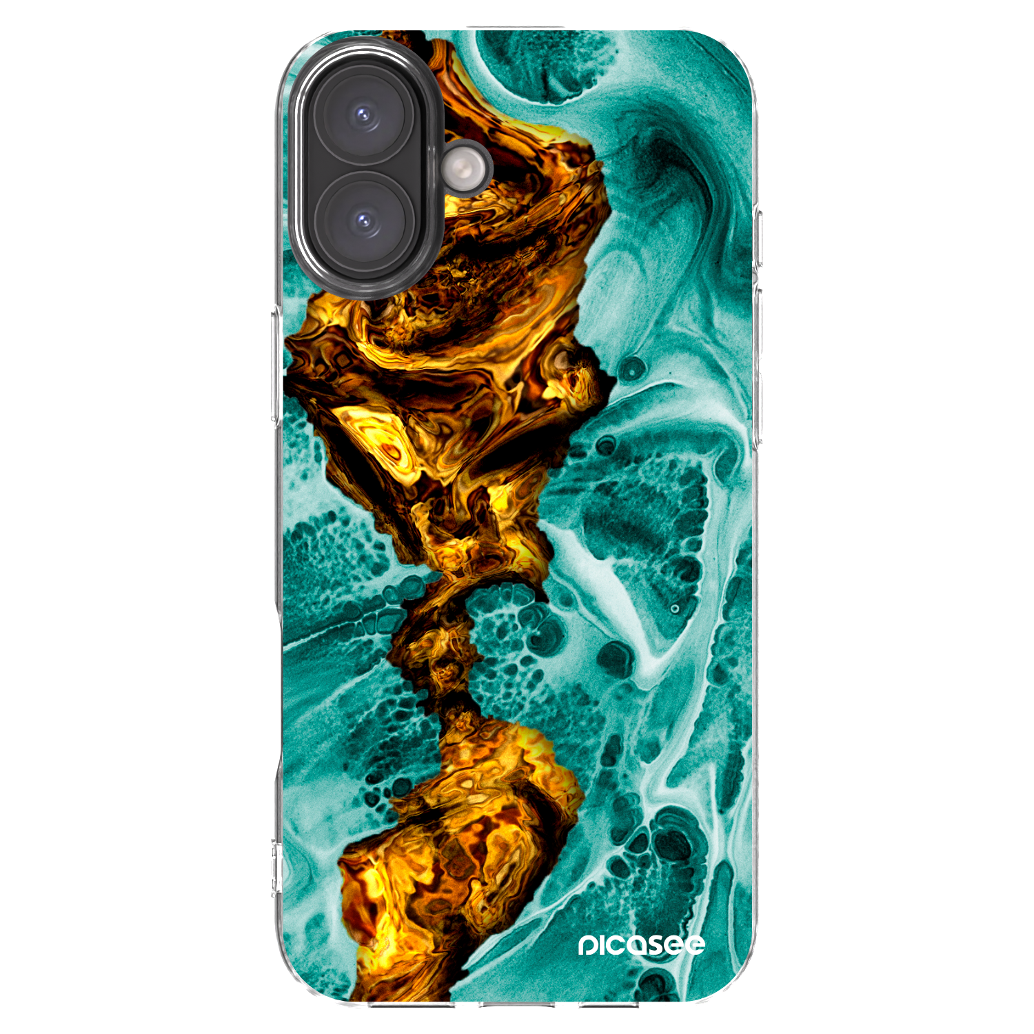 Picasee silikonska prozirna maskica za Apple iPhone 16 Plus - Goldsky