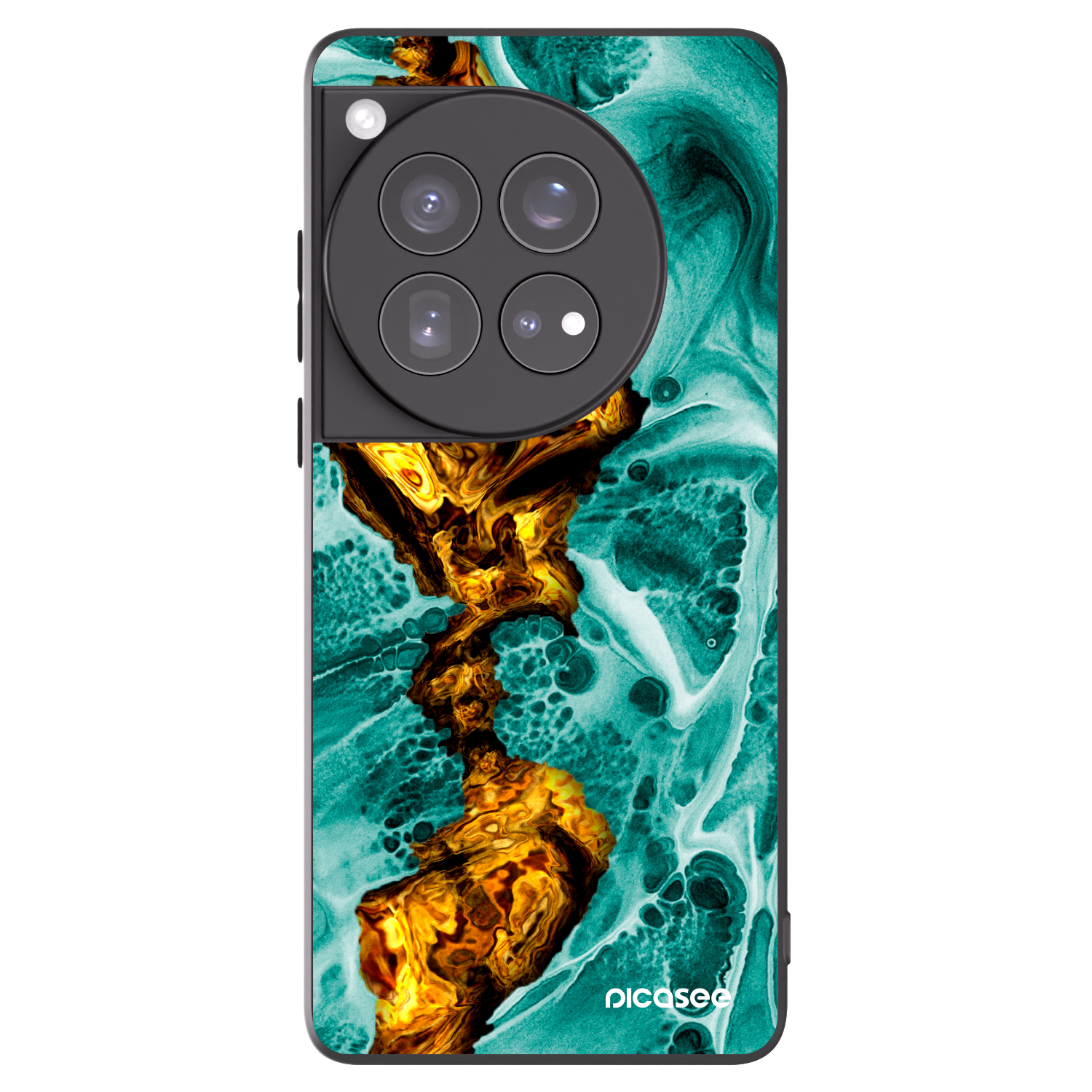 Picasee crna silikonska maskica za OnePlus 12 5G - Goldsky