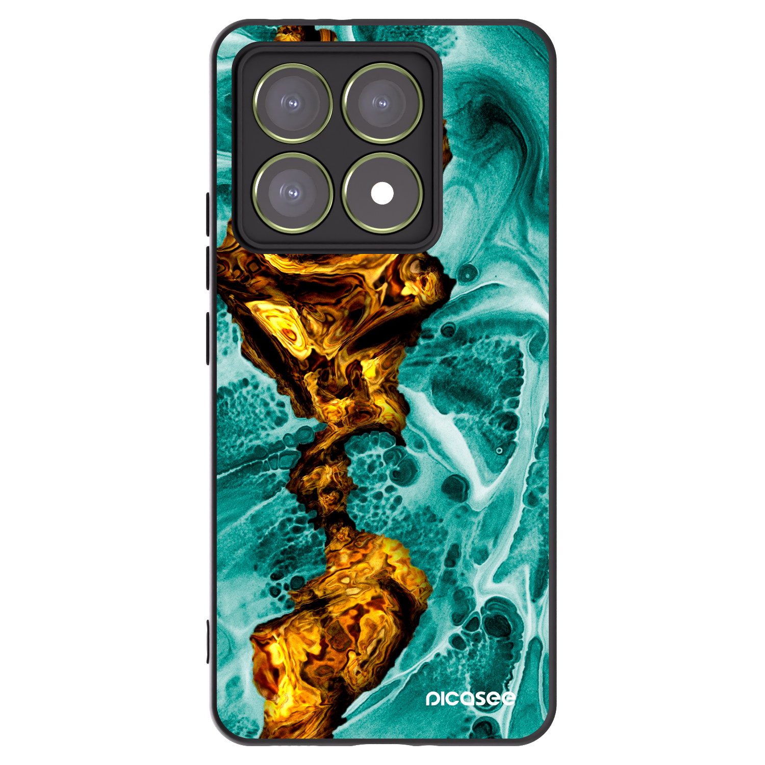 Picasee crna silikonska maskica za Xiaomi 14T - Goldsky