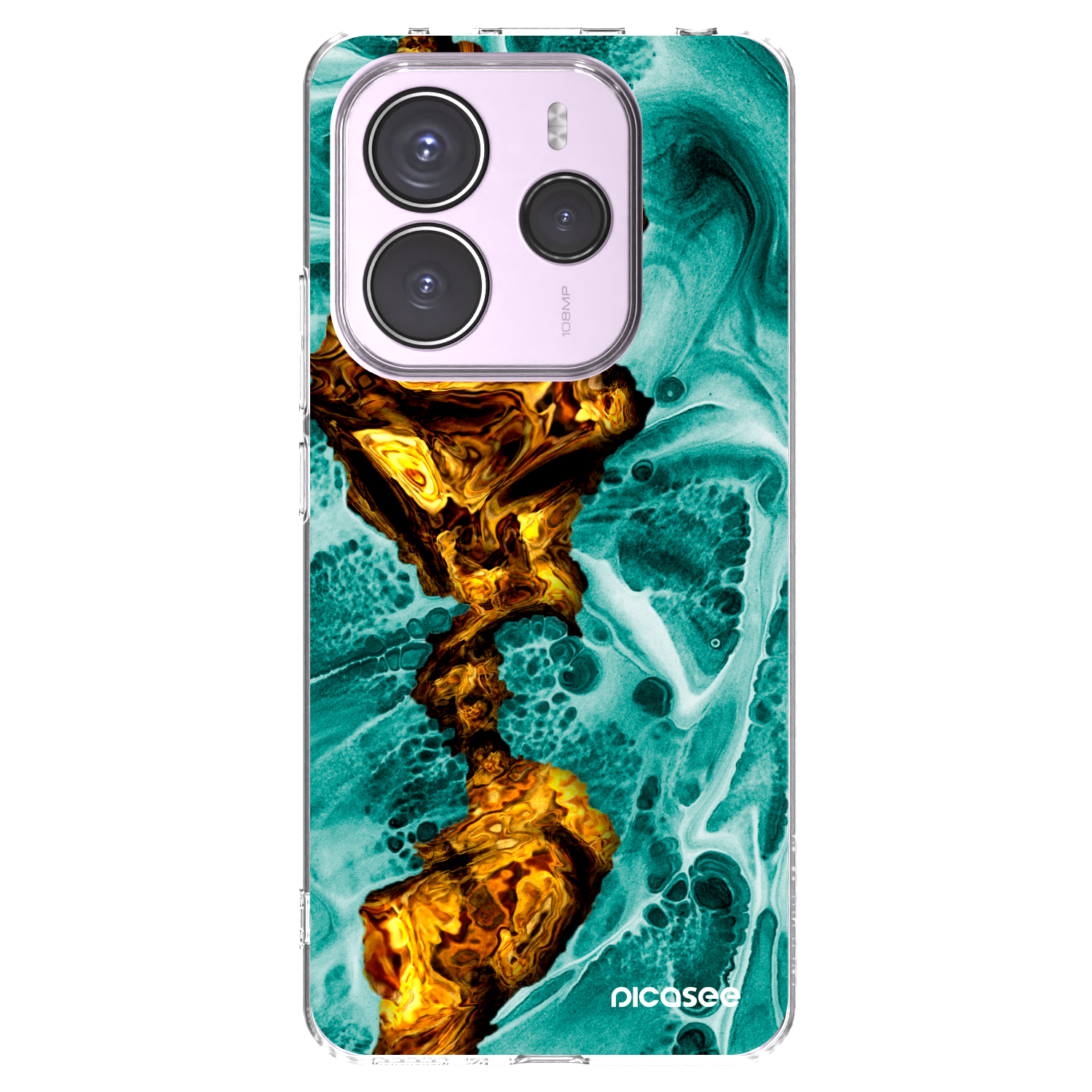 Picasee silikonska prozirna maskica za Xiaomi Redmi Note 14 5G - Goldsky