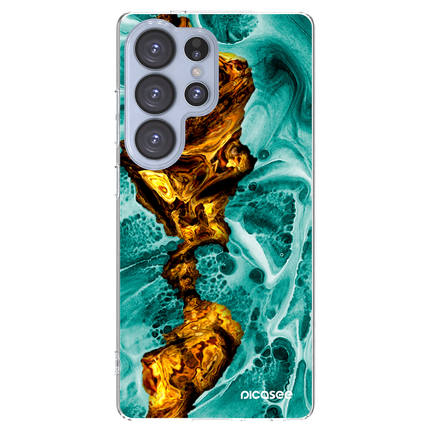 Picasee silikonska prozirna maskica za Samsung Galaxy S25 Ultra 5G - Goldsky