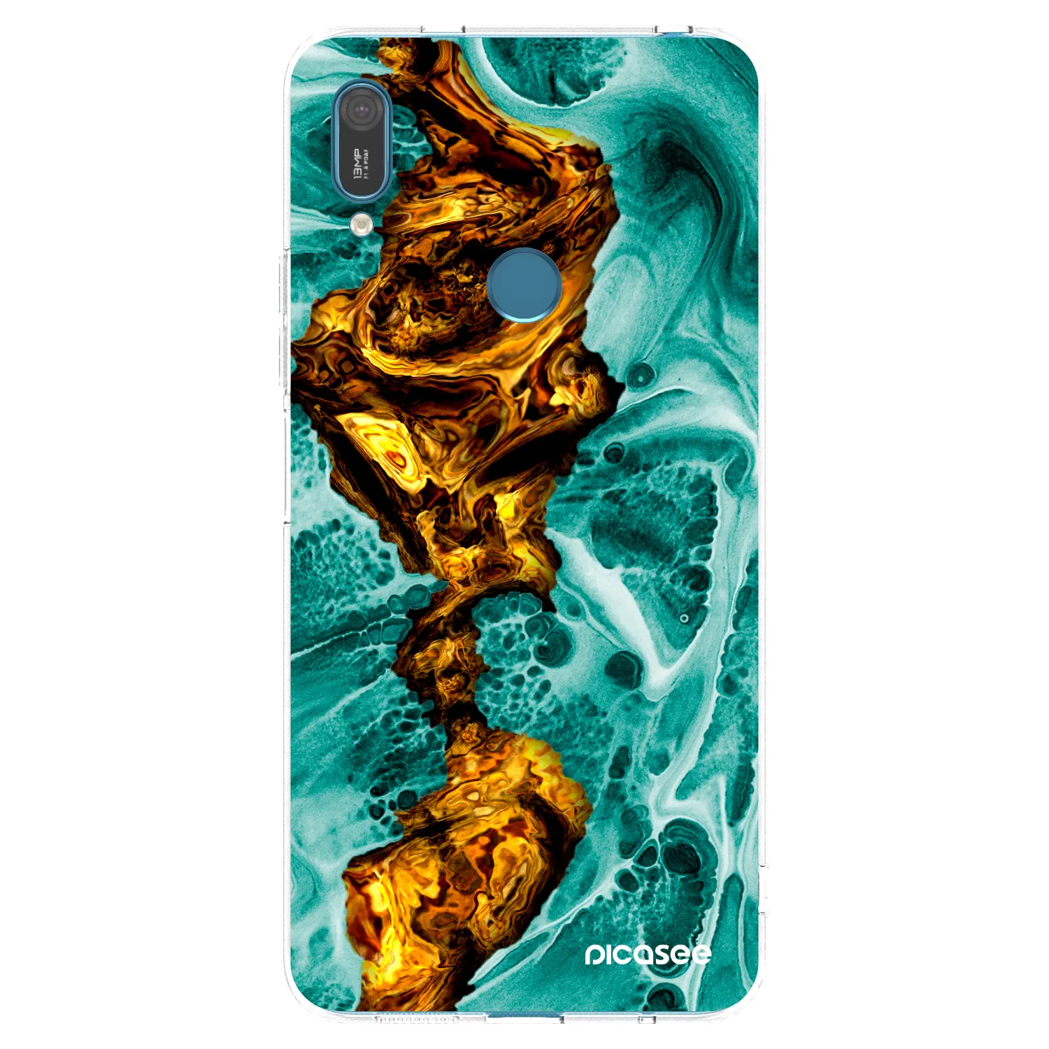 Picasee silikonska prozirna maskica za Huawei Y7 2019 - Goldsky