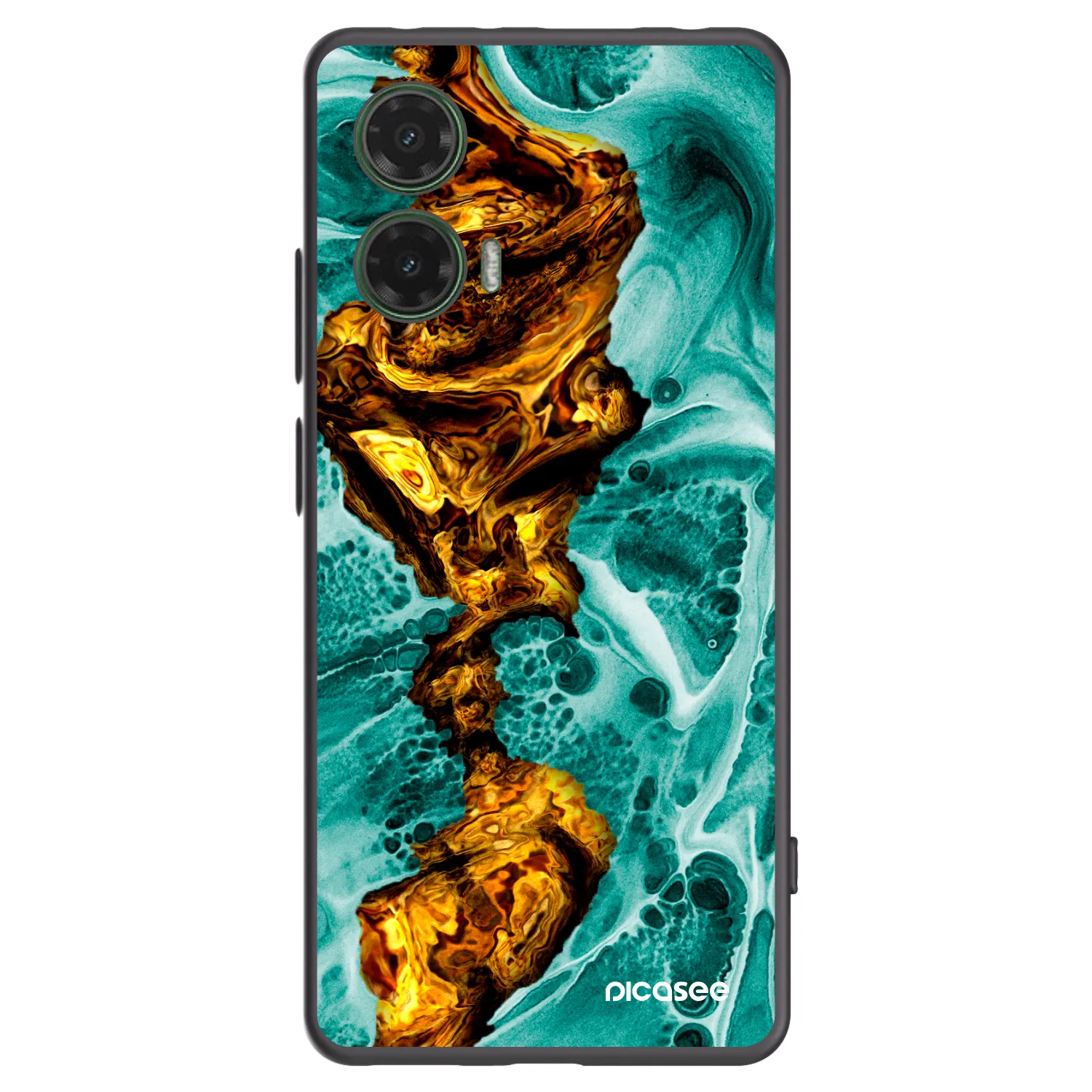 Picasee crna silikonska maskica za Motorola Moto G35 5G - Goldsky