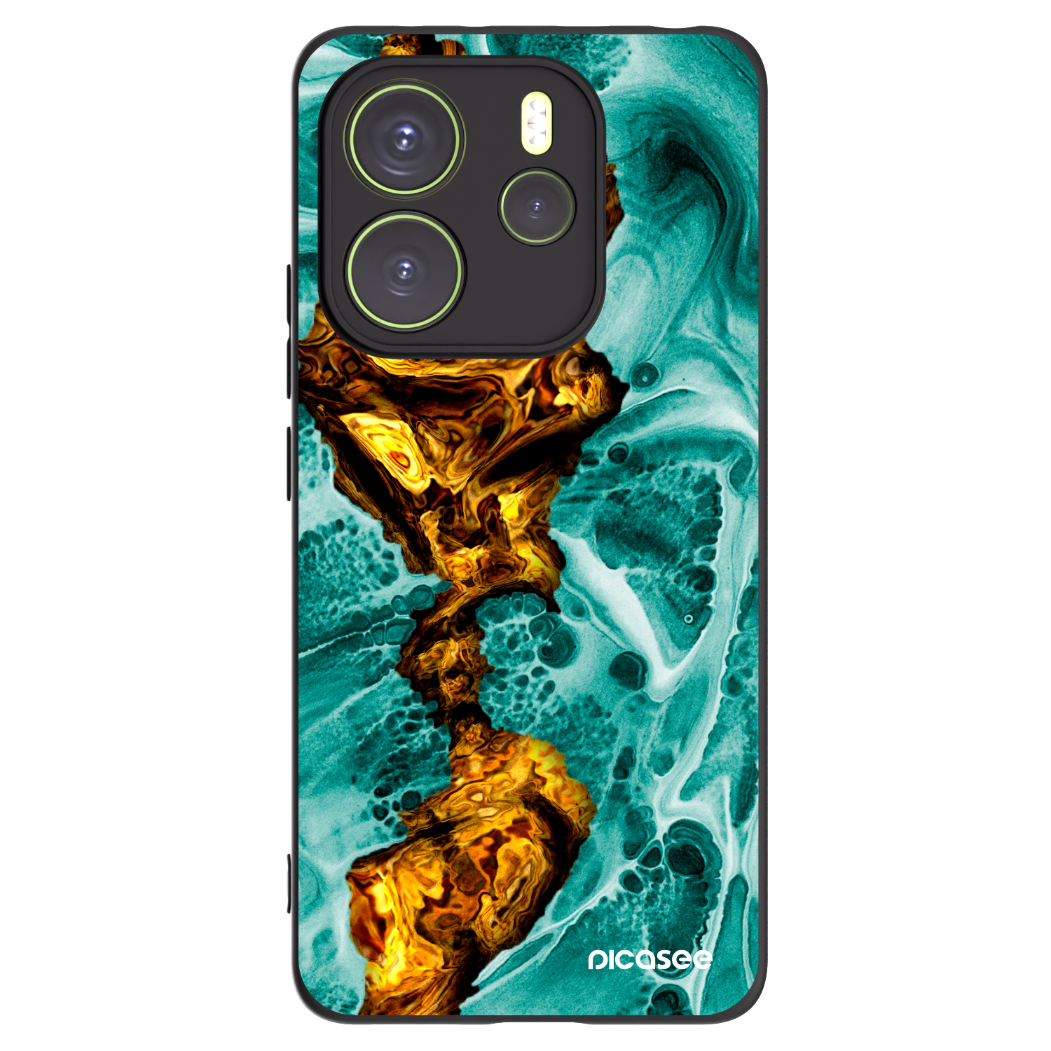 Picasee crna silikonska maskica za Xiaomi Redmi Note 14 4G - Goldsky