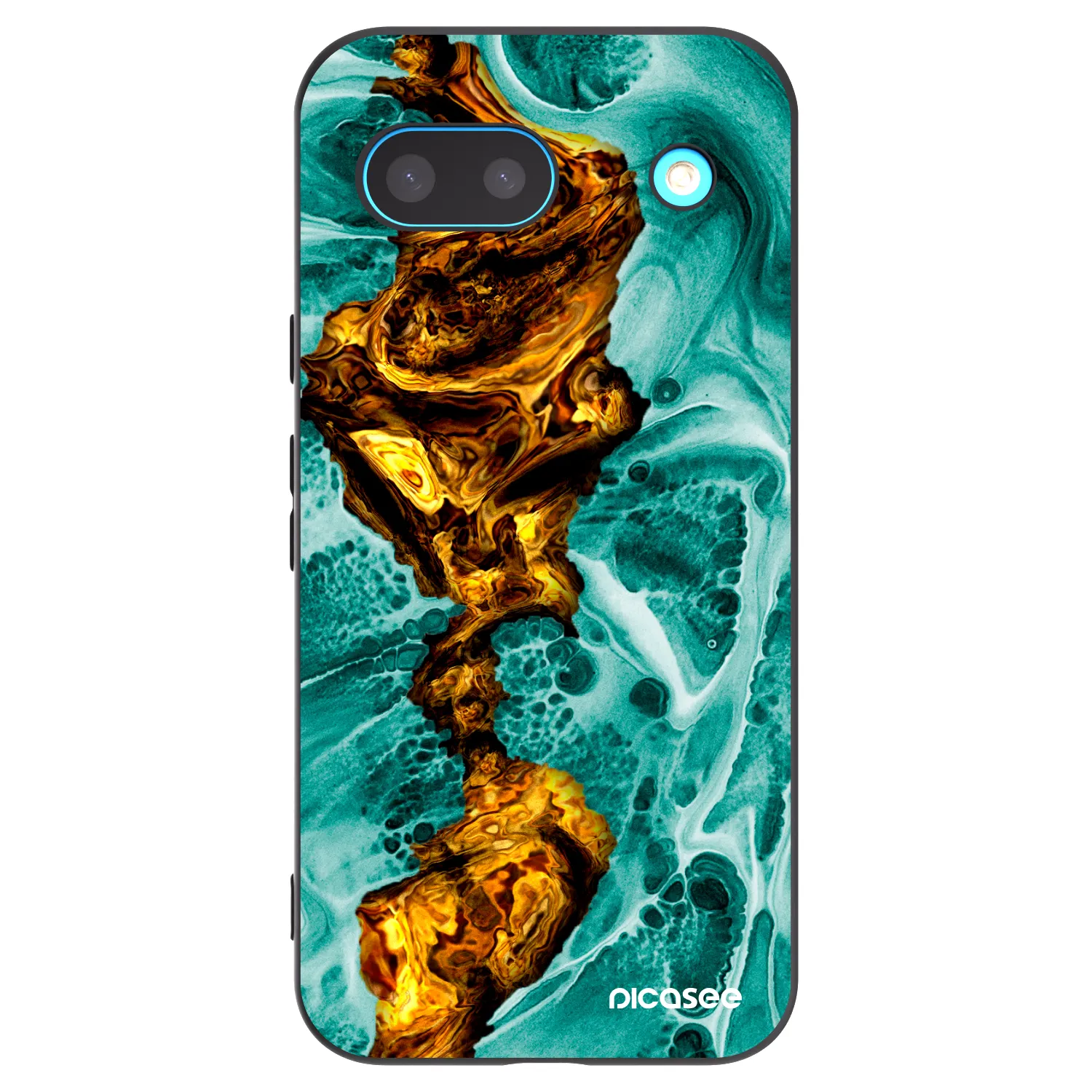 Picasee crna silikonska maskica za Google Pixel 8a - Goldsky