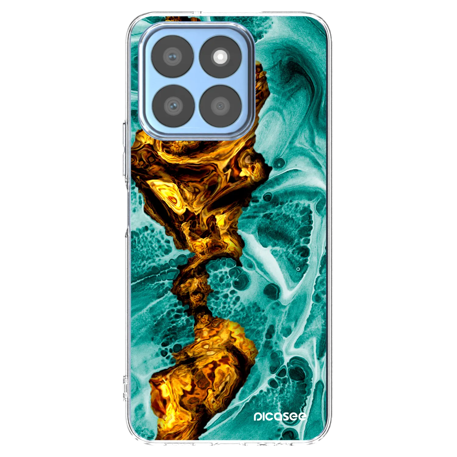 Picasee silikonska prozirna maskica za Honor X8c - Goldsky