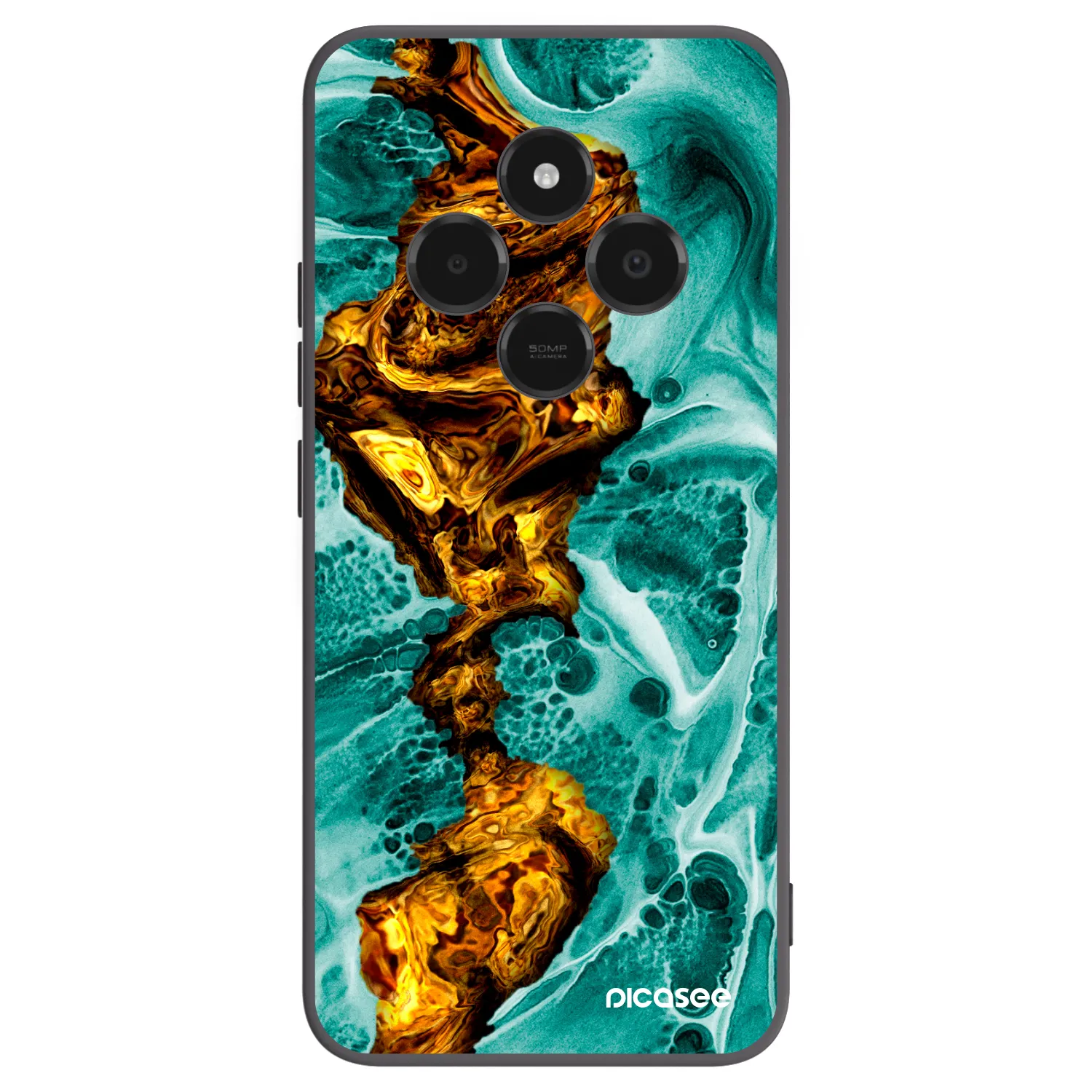 Picasee crna silikonska maskica za Xiaomi Poco C75 - Goldsky