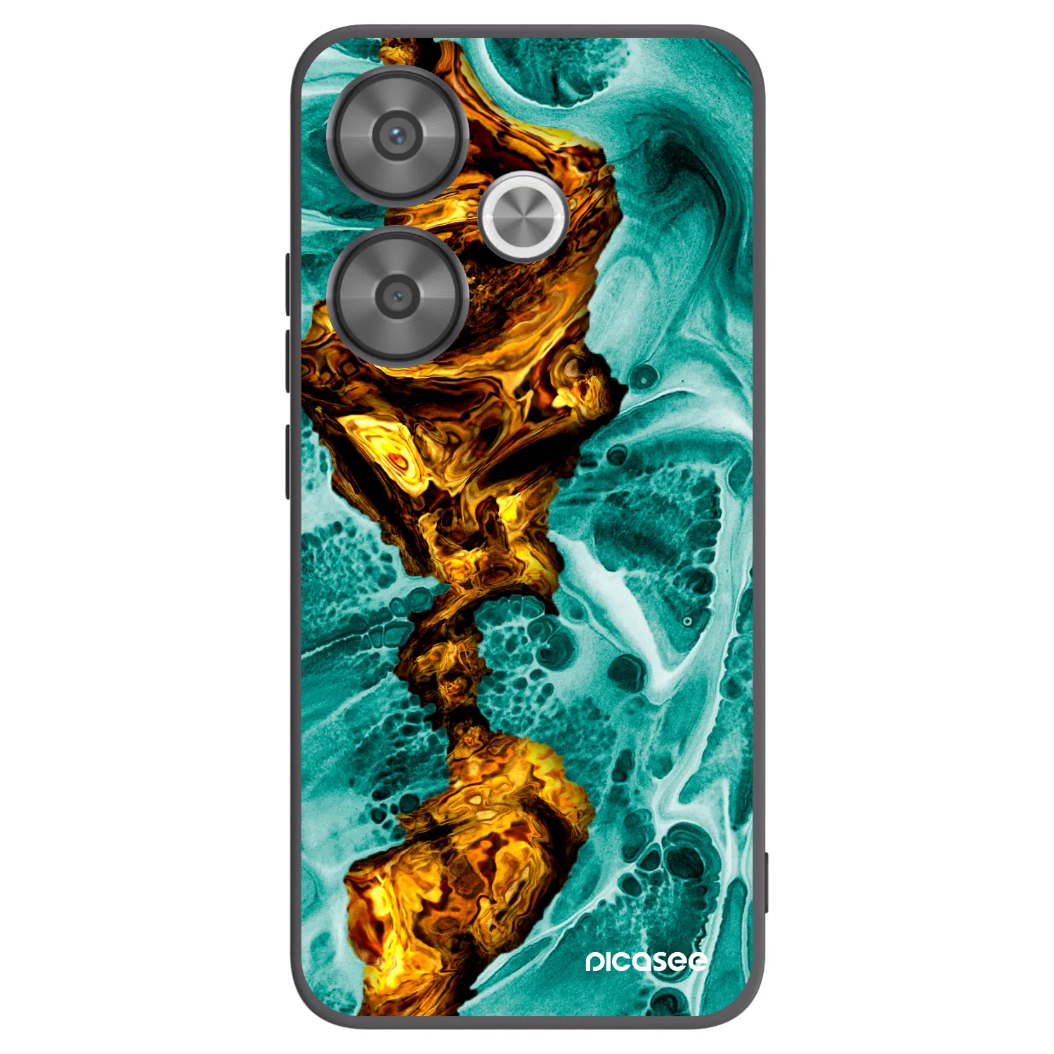 Picasee crna silikonska maskica za Xiaomi Poco F6 - Goldsky