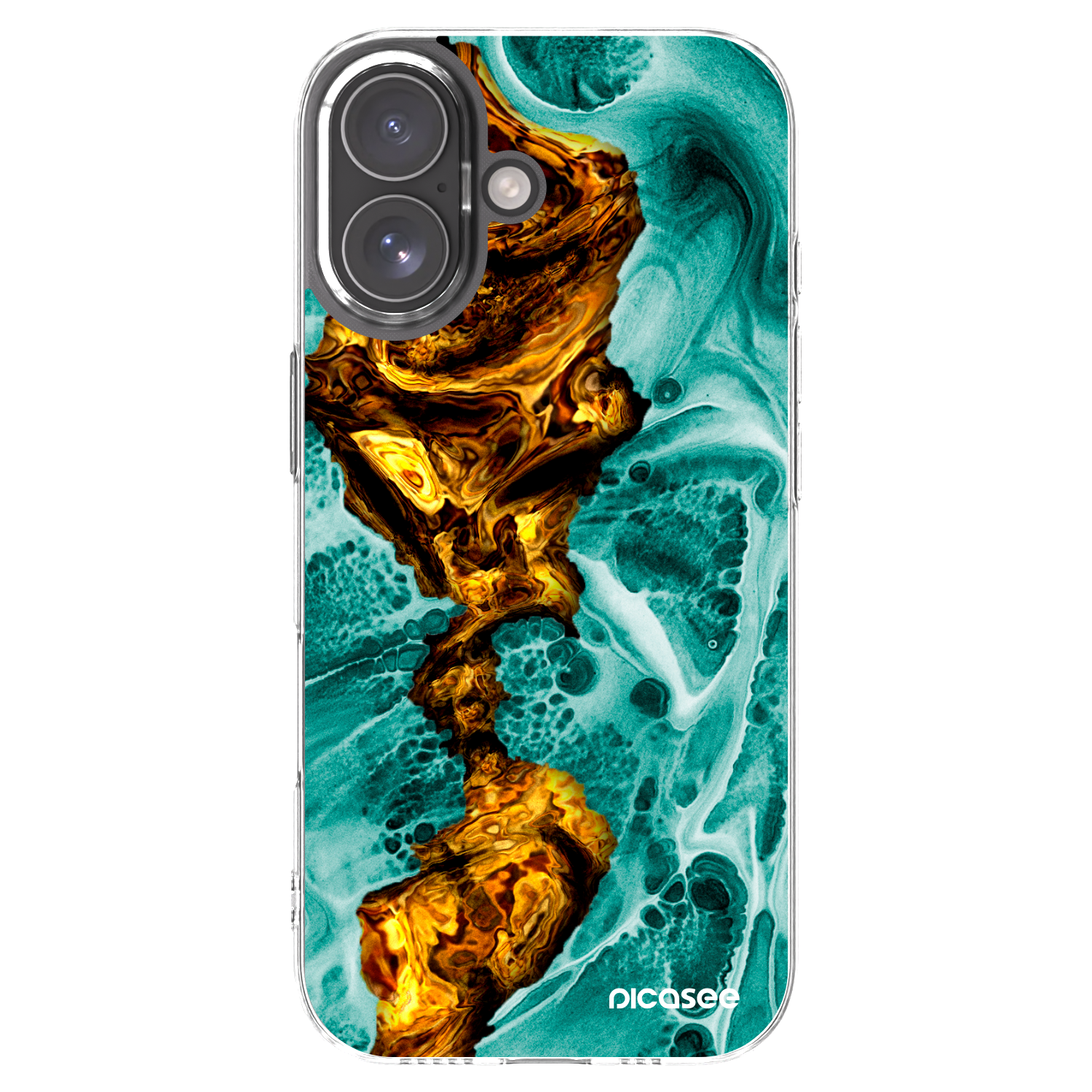 Picasee silikonska prozirna maskica za Apple iPhone 17 - Goldsky