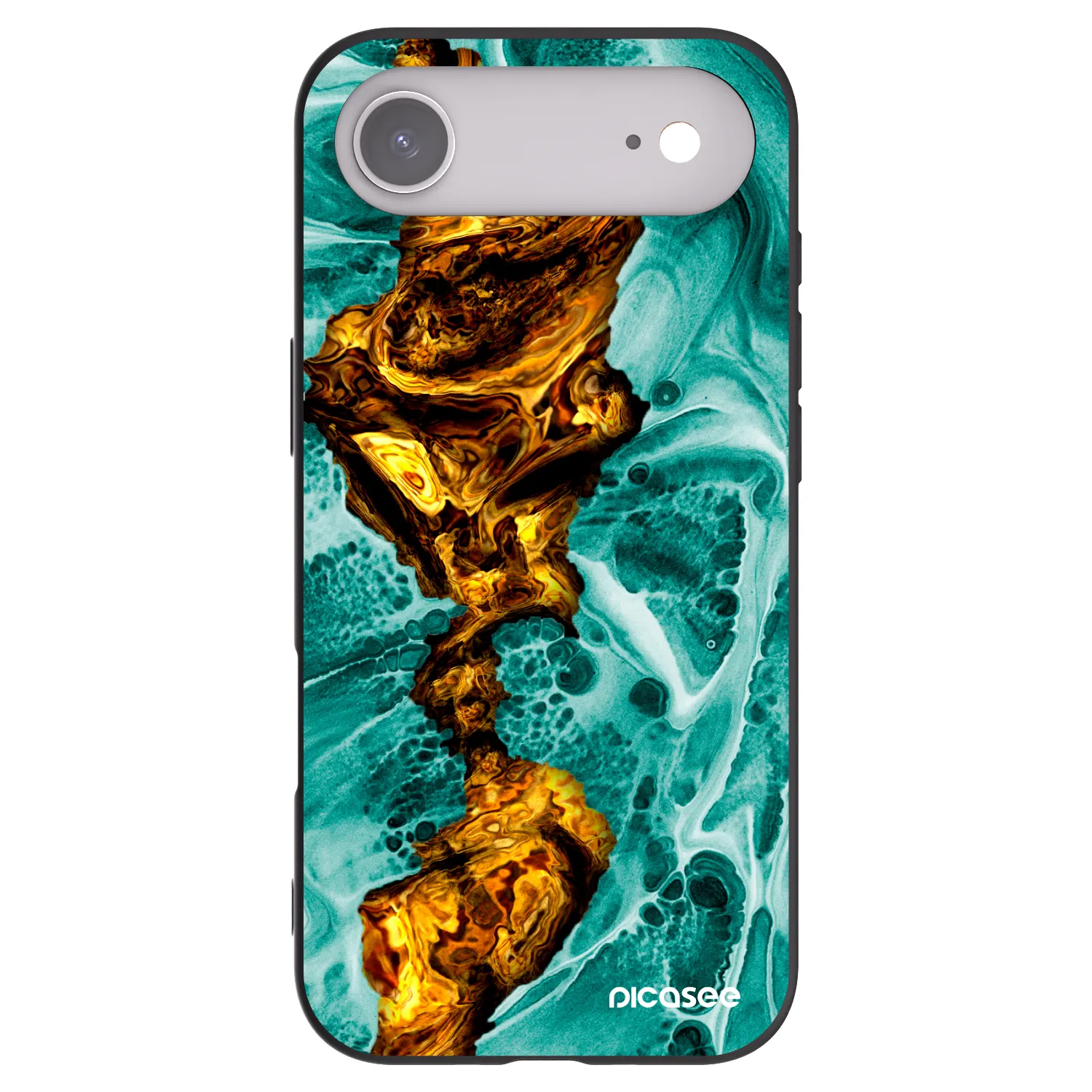 Picasee crna silikonska maskica za Apple iPhone Air - Goldsky