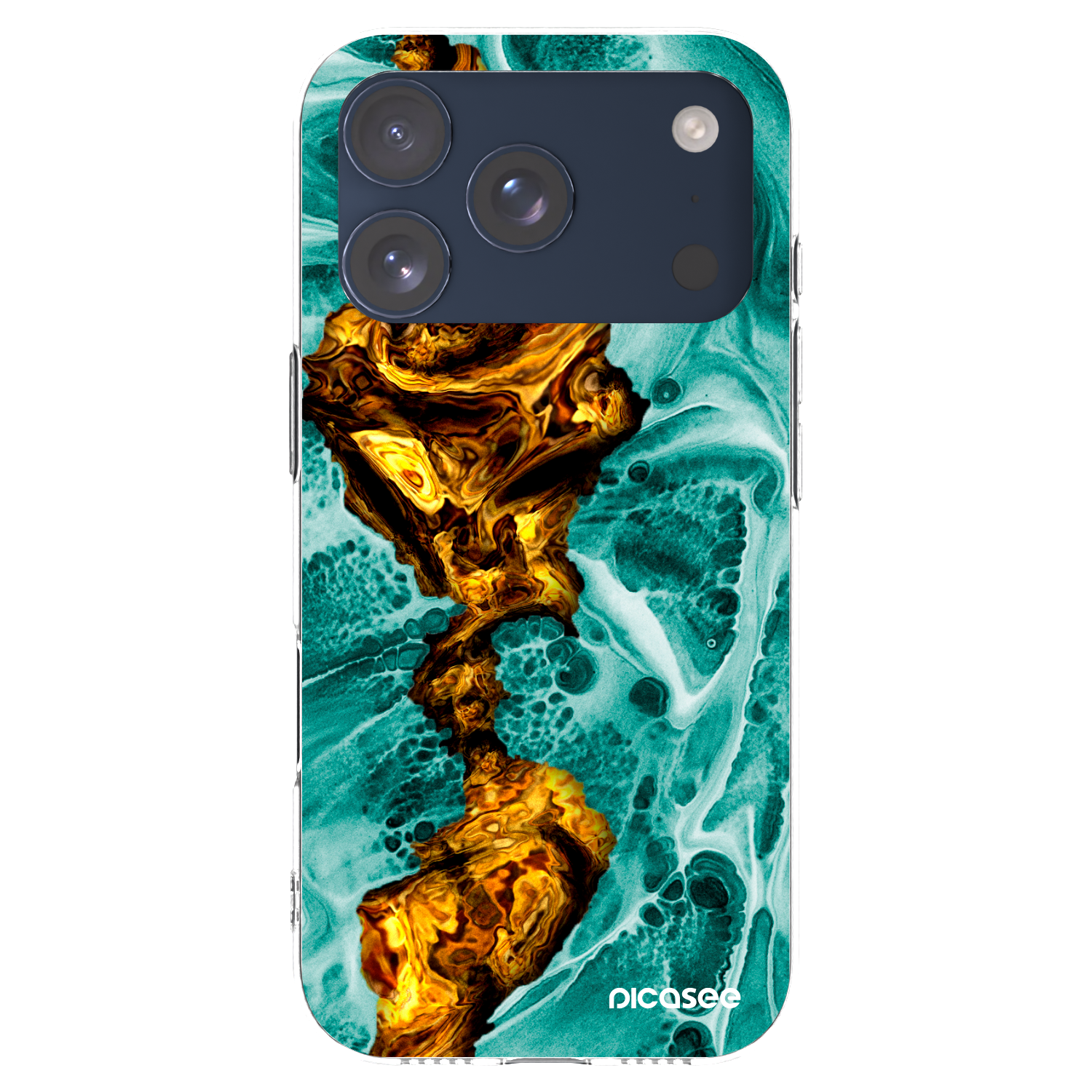 Picasee silikonska prozirna maskica za Apple iPhone 17 Pro - Goldsky
