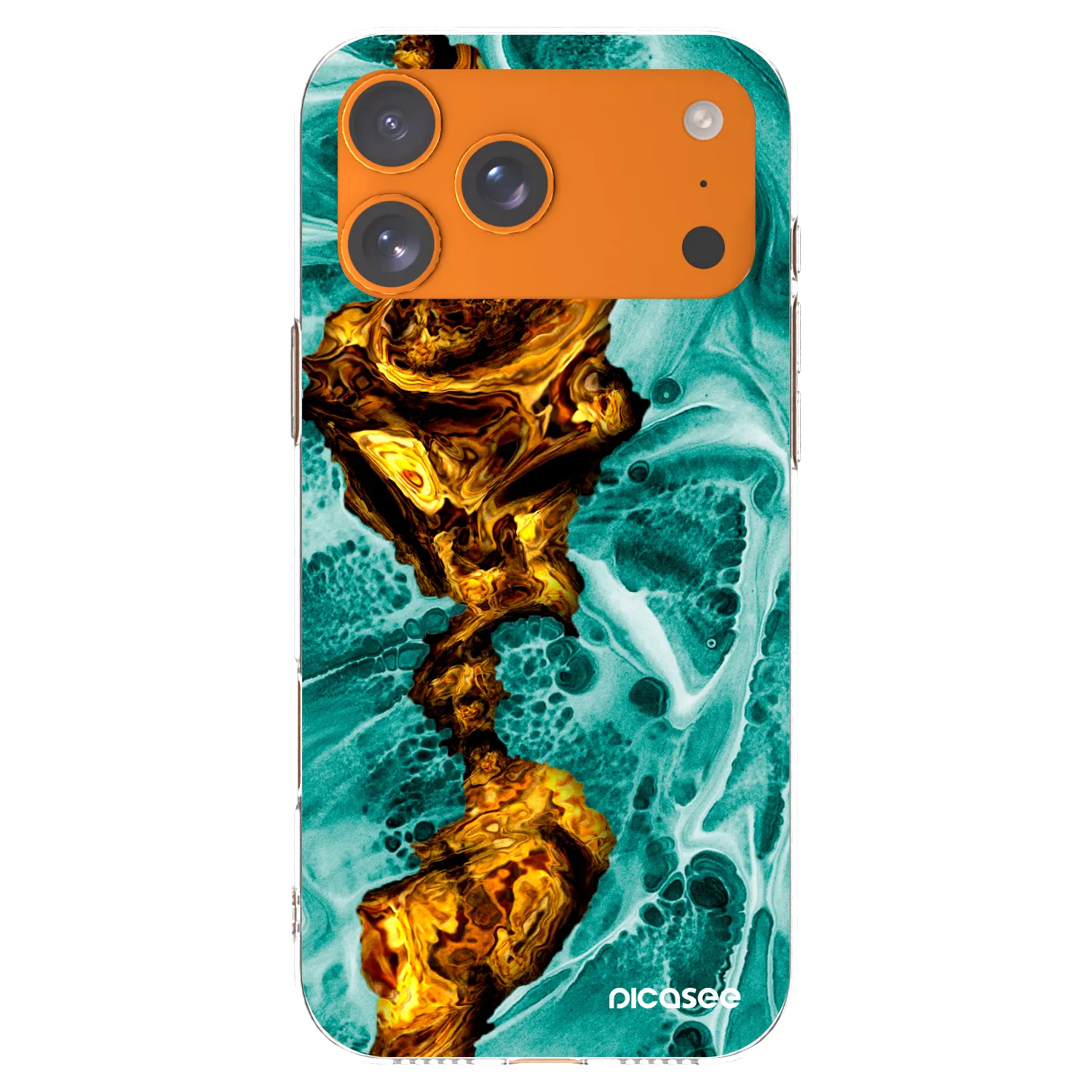 Picasee silikonska prozirna maskica za Apple iPhone 17 Pro Max - Goldsky