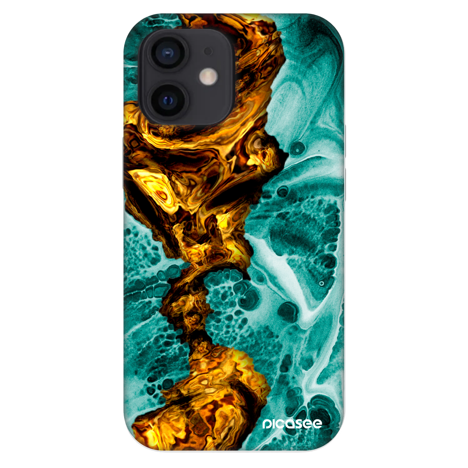 Picasee Fashion Case za Apple iPhone 12 mini - Goldsky