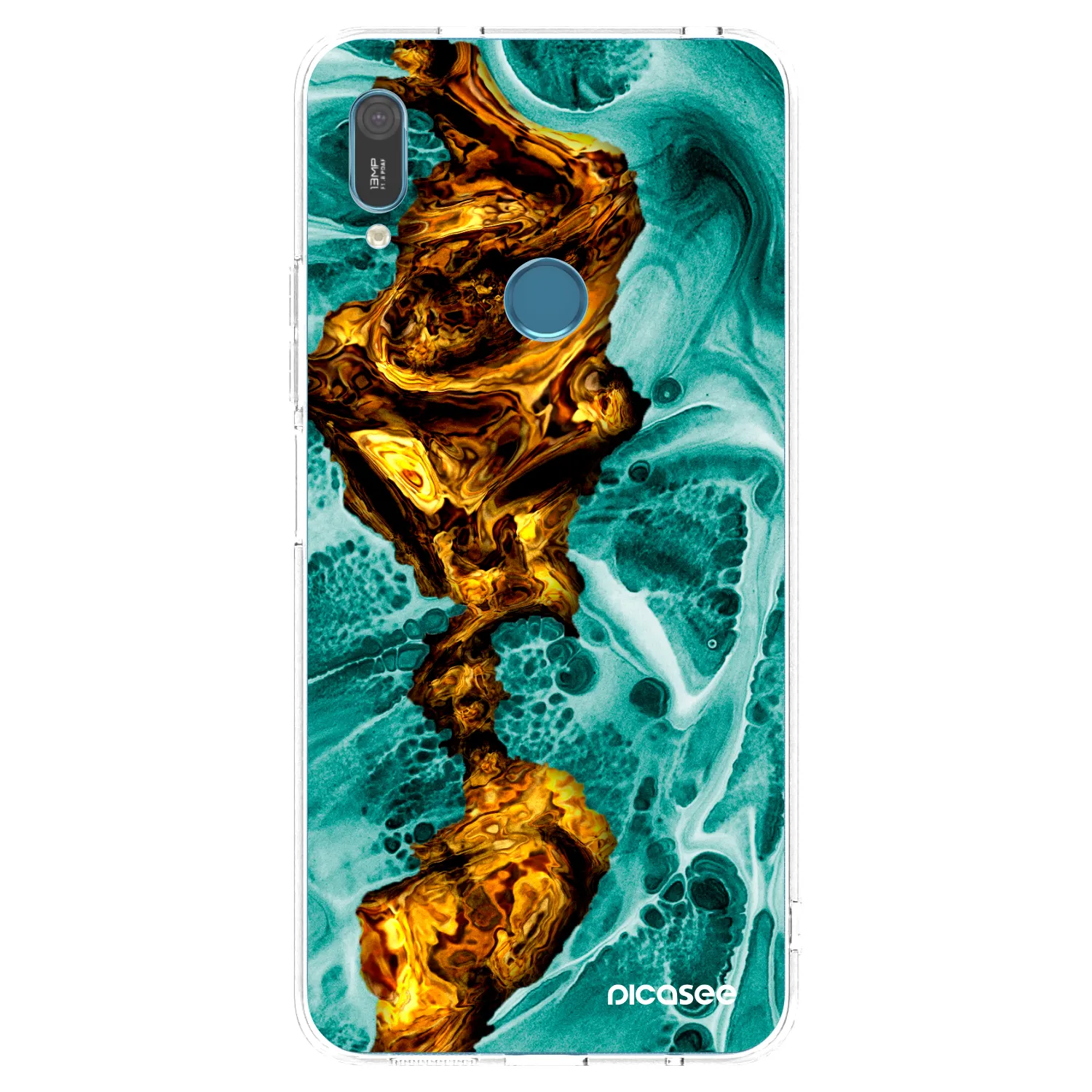 Picasee silikonska prozirna maskica za Huawei Y6 2019 - Goldsky