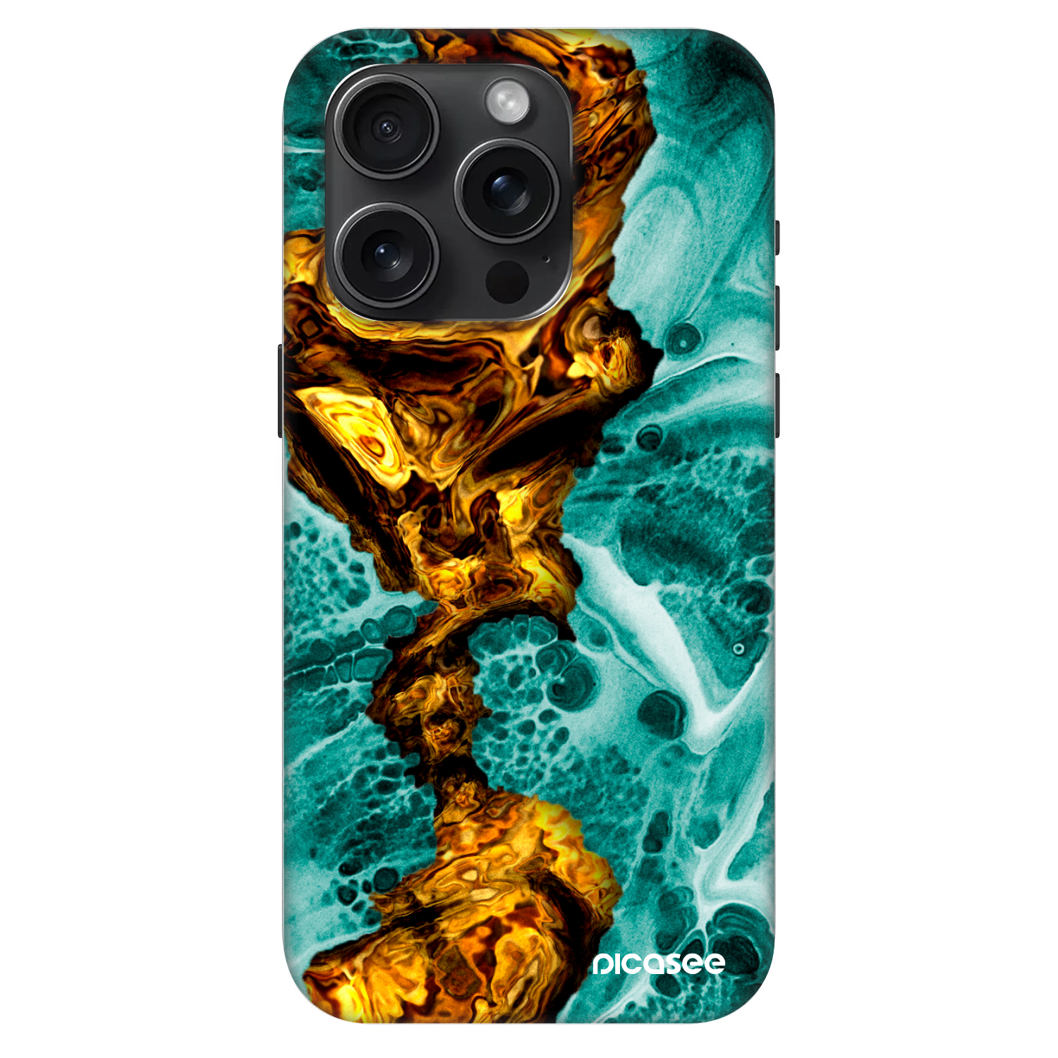 Picasee Fashion Case MagSafe za Apple iPhone 15 Pro - Goldsky