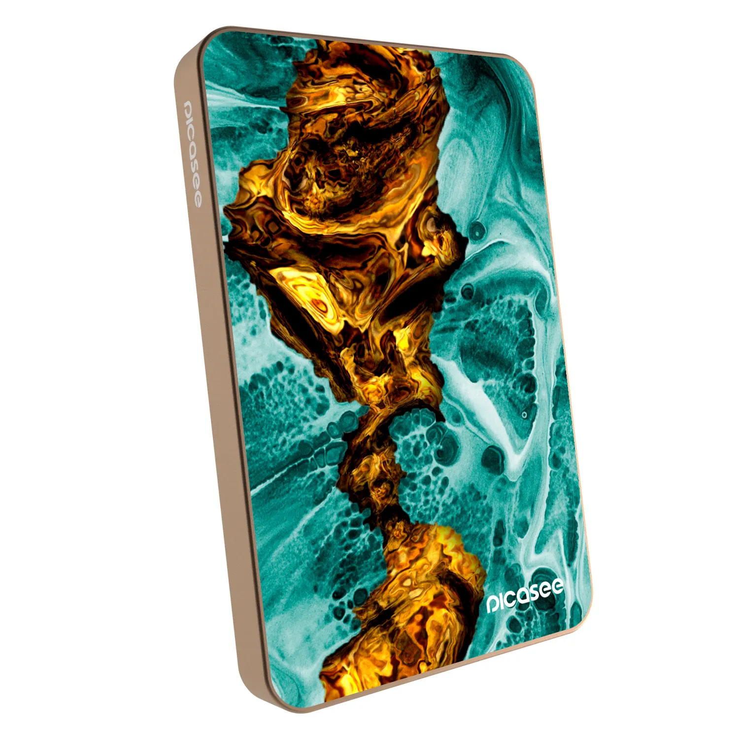 Picasee Prijenosni punjač s MagSafe 5 000 mAh Zlatni - Goldsky