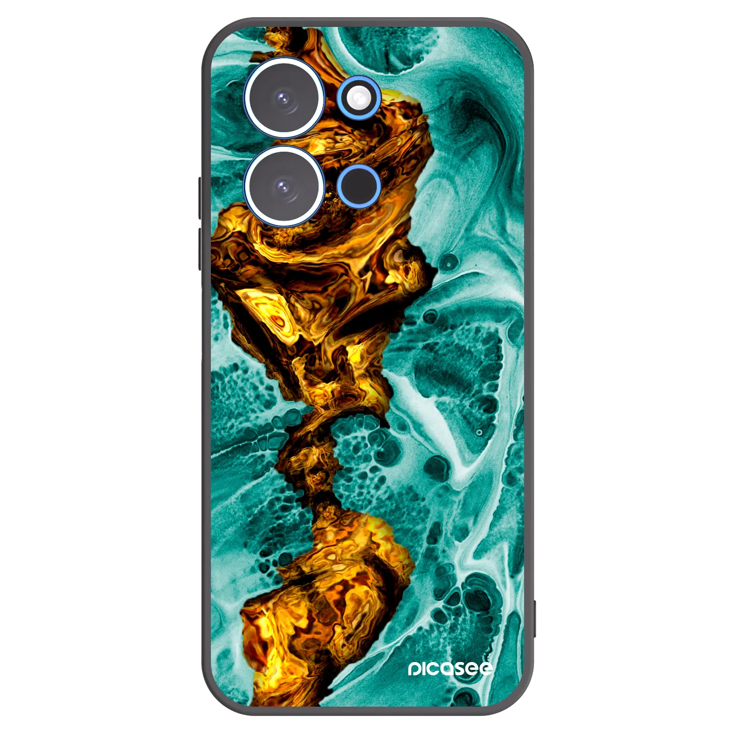 Picasee crna silikonska maskica za Xiaomi Redmi 15C 4G - Goldsky