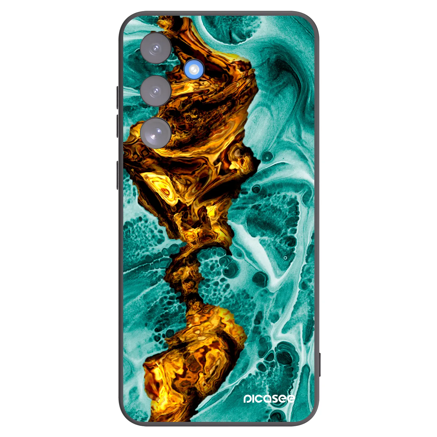 Picasee crna silikonska maskica za Samsung Galaxy S25 FE 5G - Goldsky