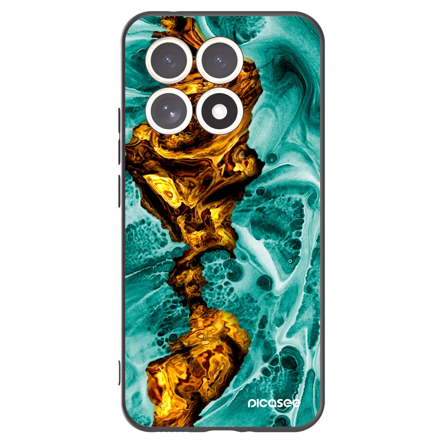 Picasee crna silikonska maskica za Xiaomi 15T - Goldsky