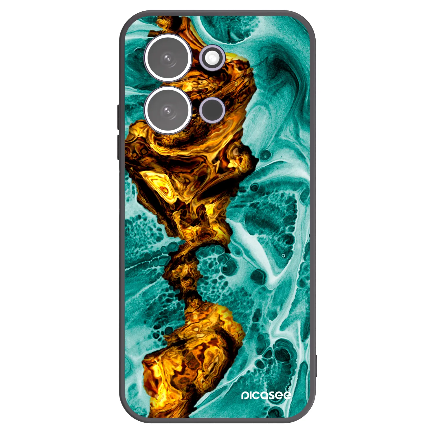 Picasee crna silikonska maskica za Xiaomi Redmi 15C 5G - Goldsky