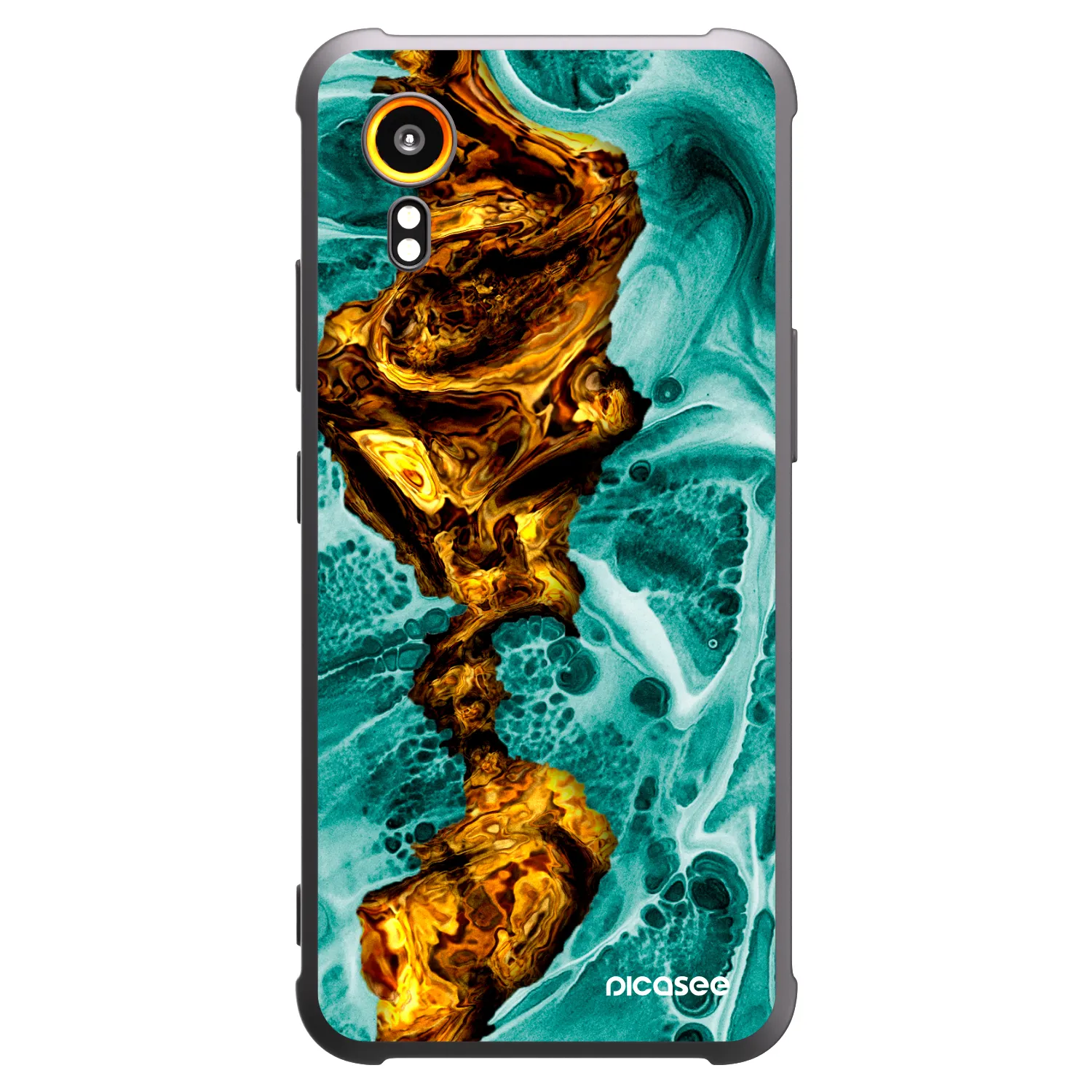 Picasee crna silikonska maskica za Samsung Galaxy Xcover 7 - Goldsky