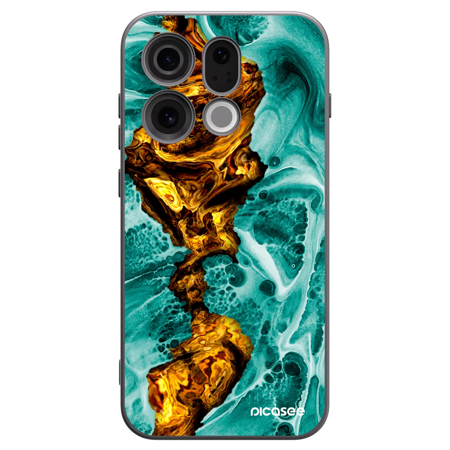 Picasee crna silikonska maskica za OPPO Find X9 - Goldsky