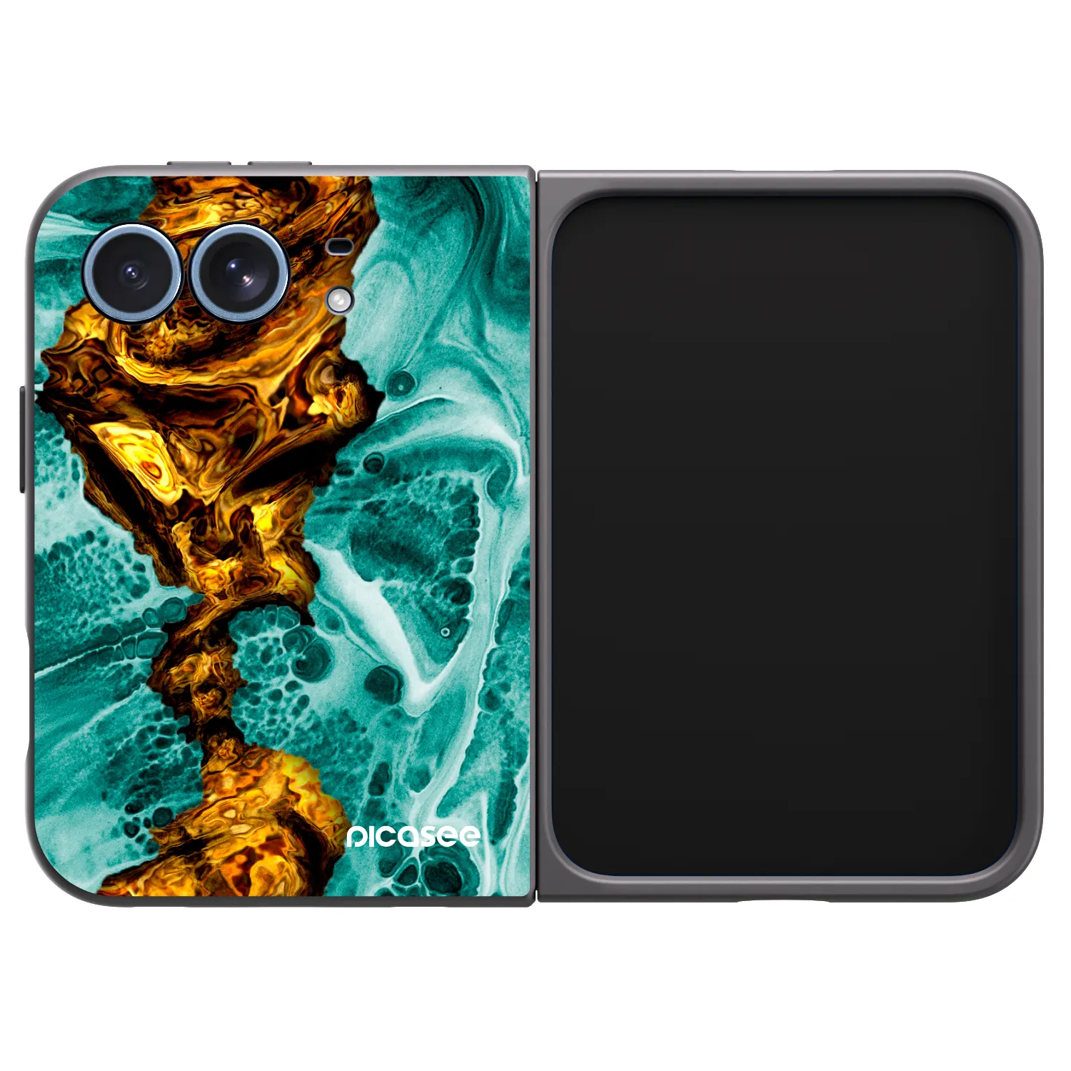 Picasee crna silikonska maskica za Apple iPhone Ultra - Goldsky