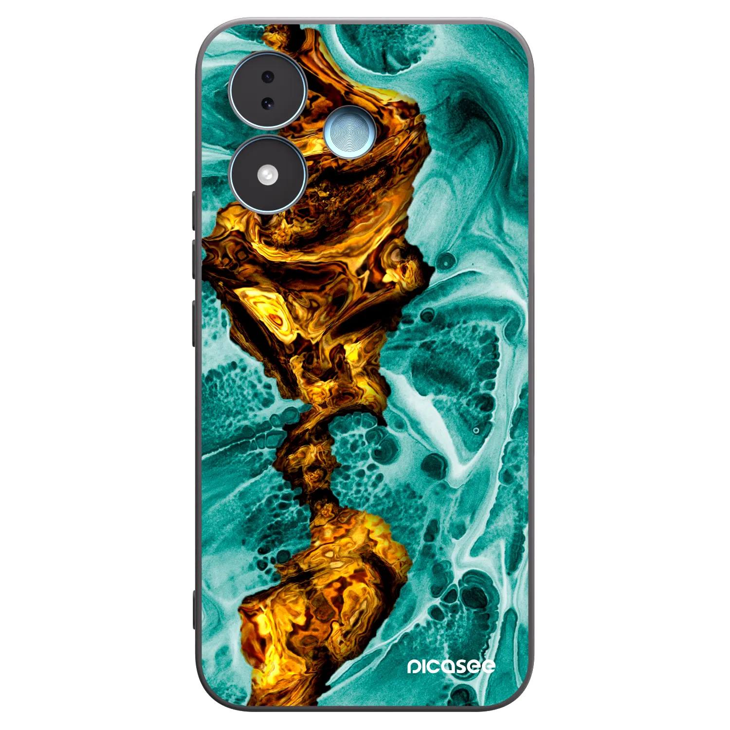 Picasee crna silikonska maskica za Xiaomi Redmi Note 17 5G - Goldsky