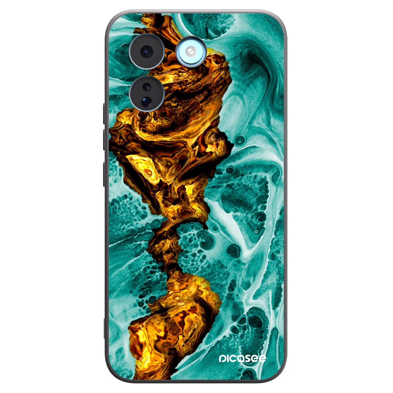 Picasee crna silikonska maskica za Xiaomi Redmi Note 17 Pro MAX 5G - Goldsky