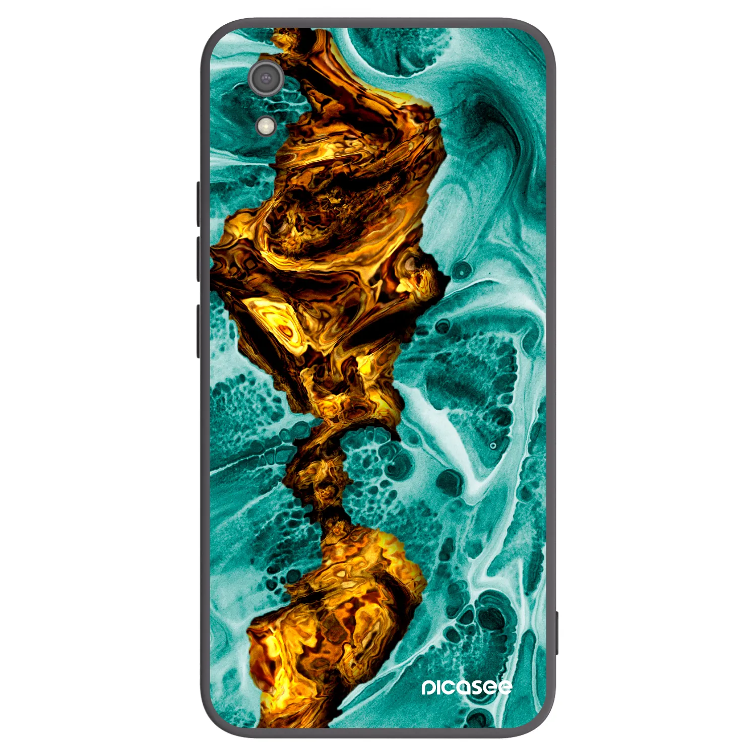 Picasee crna silikonska maskica za Xiaomi Redmi 7A - Goldsky
