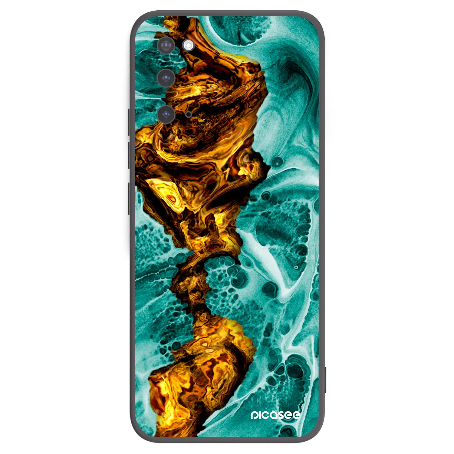 Picasee crna silikonska maskica za Samsung Galaxy S20 G980F - Goldsky