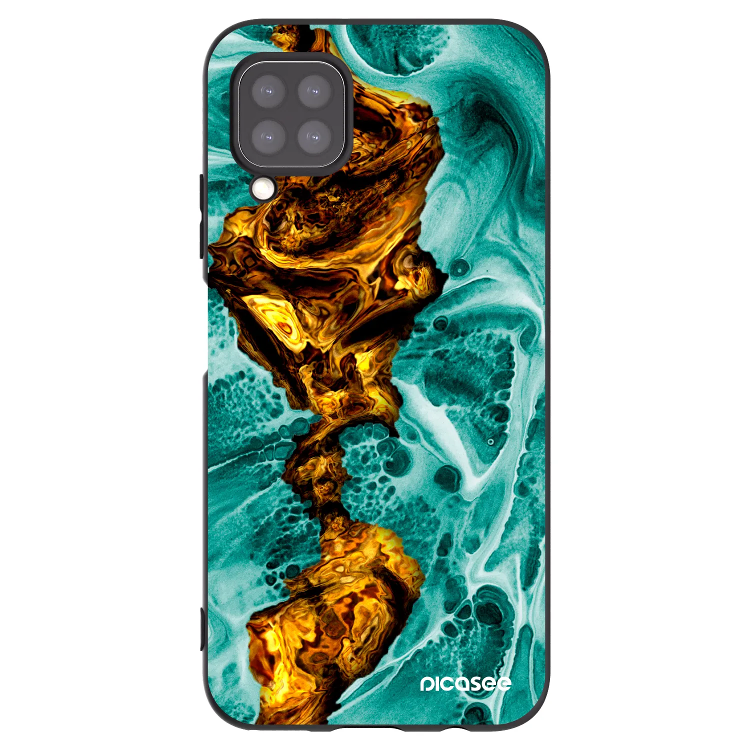 Picasee crna silikonska maskica za Huawei P40 Lite - Goldsky