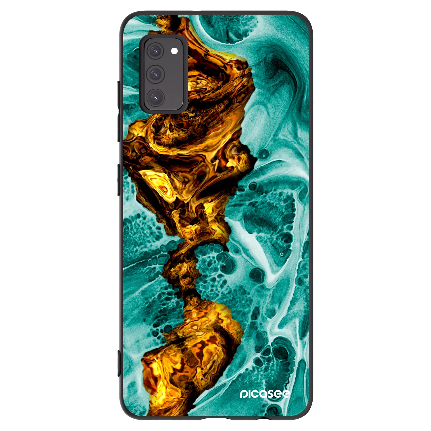 Picasee crna silikonska maskica za Samsung Galaxy A41 A415F - Goldsky