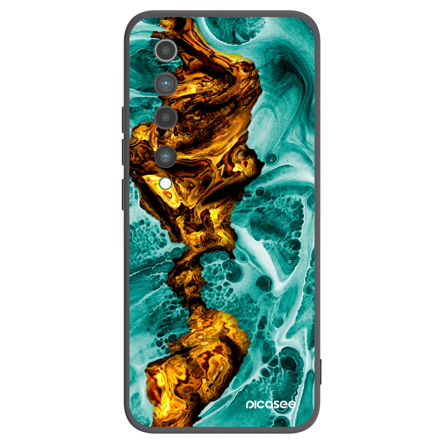Picasee crna silikonska maskica za Xiaomi Mi 10 - Goldsky