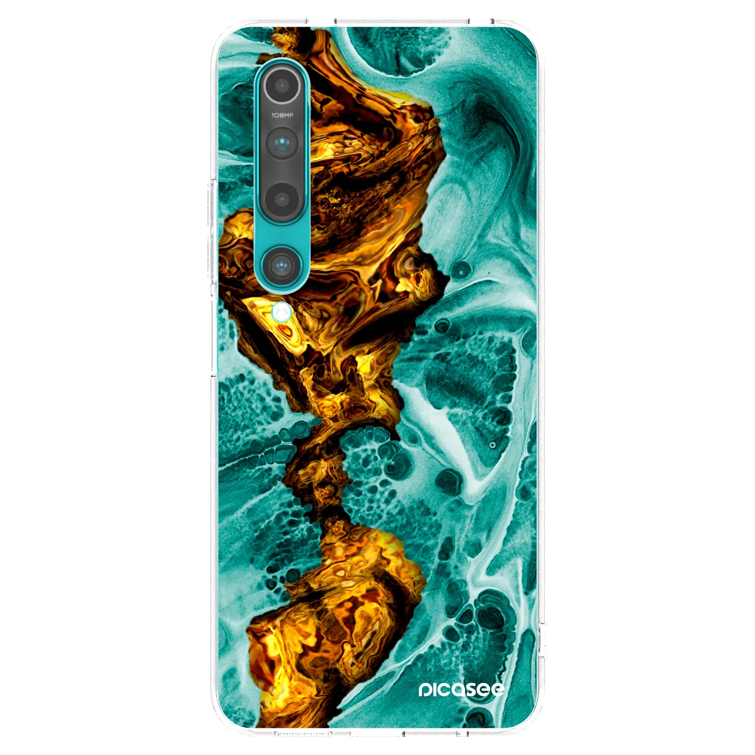 Picasee silikonska prozirna maskica za Xiaomi Mi 10 - Goldsky