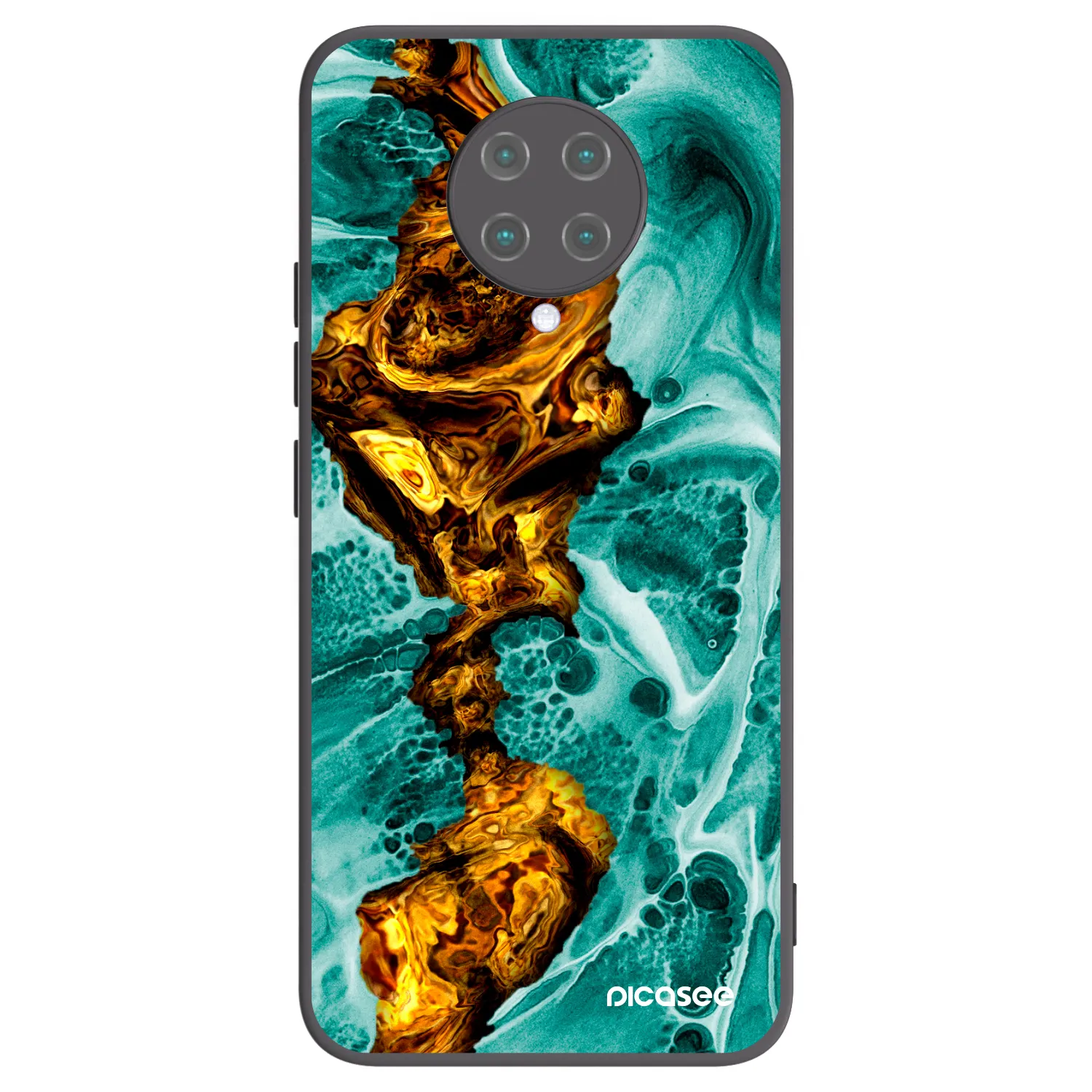 Picasee crna silikonska maskica za Xiaomi Poco F2 Pro - Goldsky