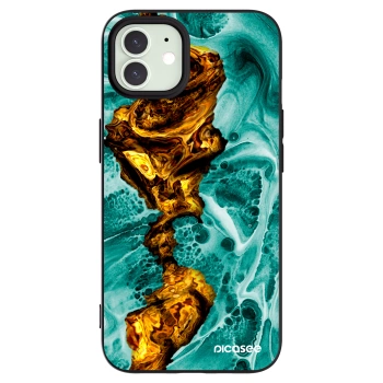Picasee crna silikonska maskica za Apple iPhone 12 - Goldsky