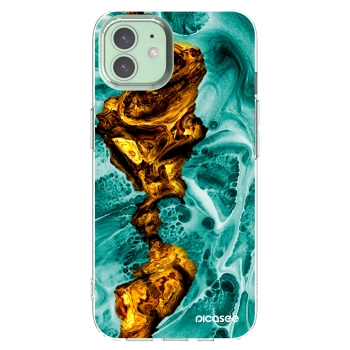 Picasee silikonska prozirna maskica za Apple iPhone 12 Pro - Goldsky