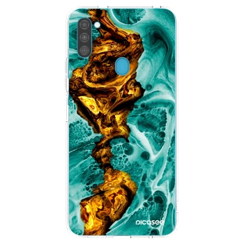 Picasee silikonska prozirna maskica za Samsung Galaxy M11 - Goldsky